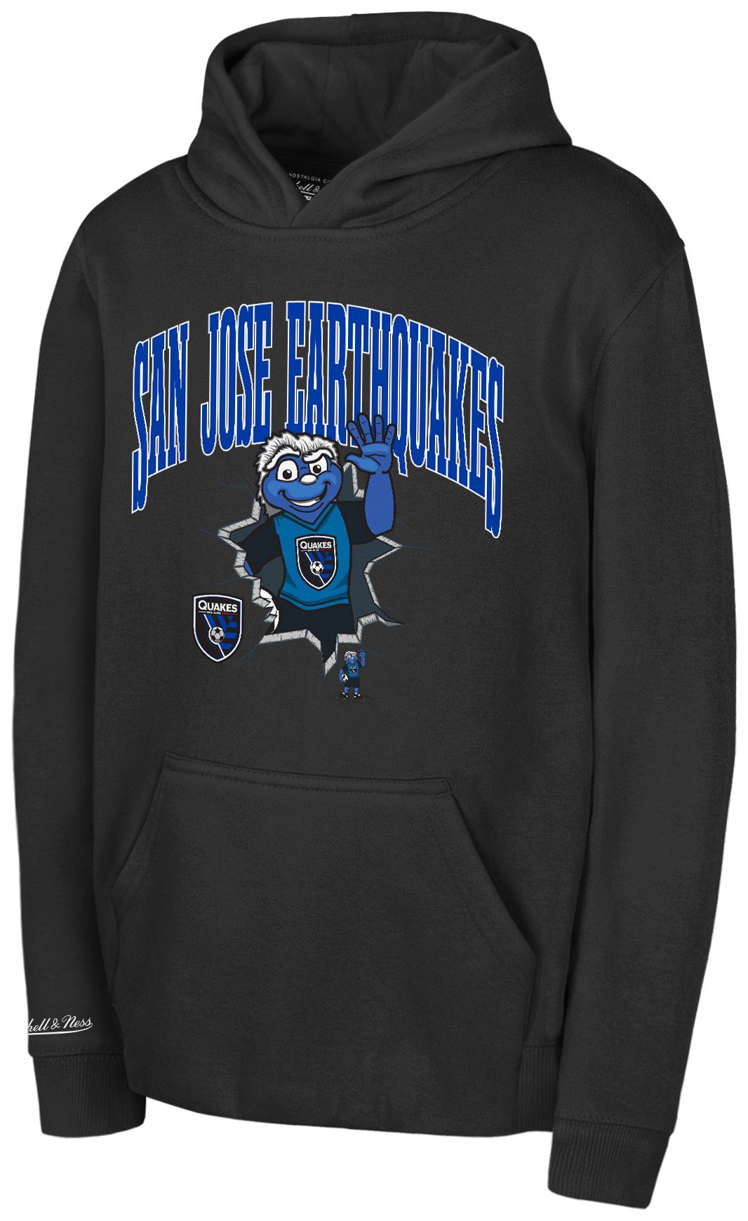 Mitchell & Ness Youth San Jose Earthquakes Black Mascot Pullover Hoodie
