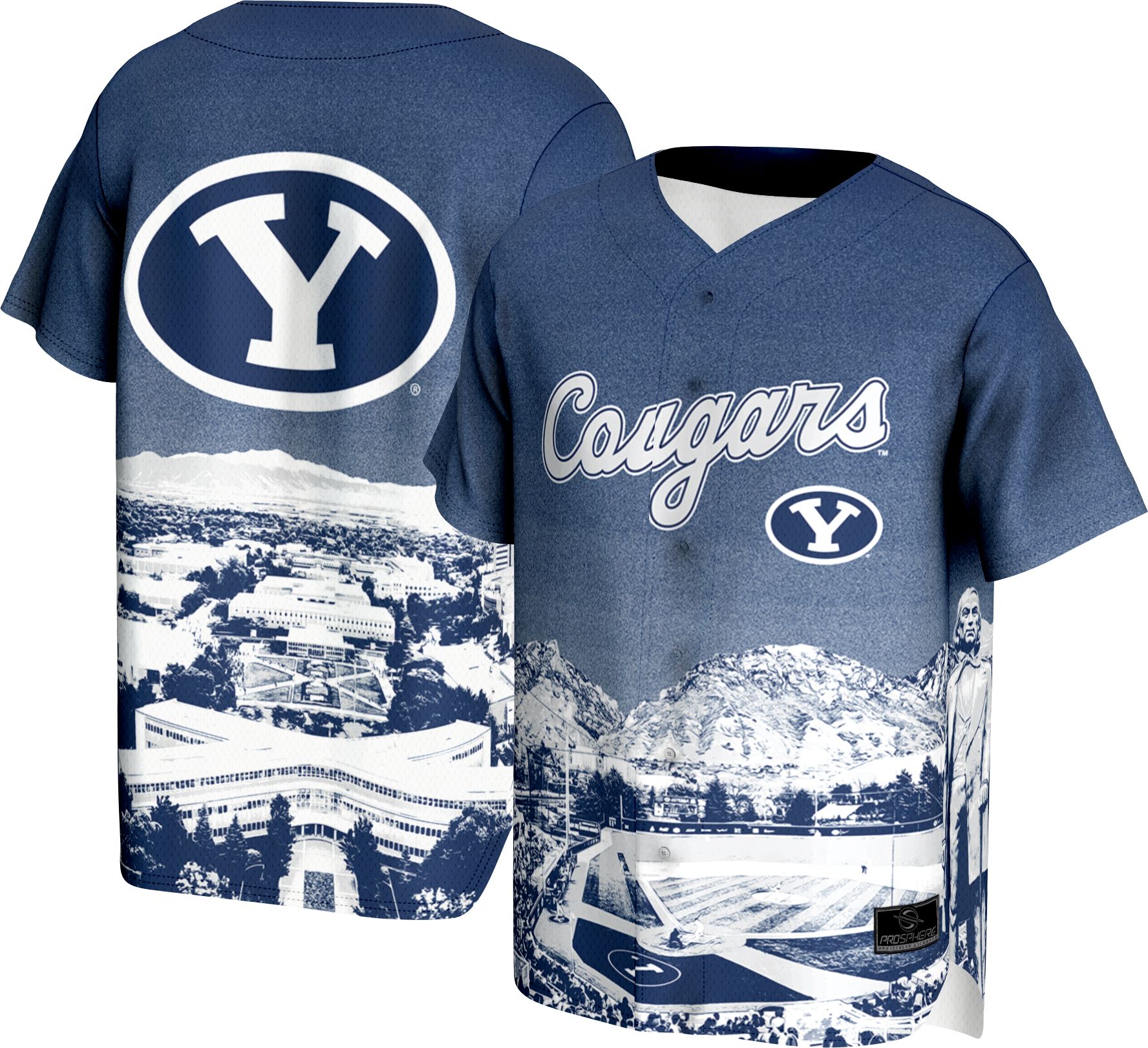 ProSphere Adult BYU Cougars Campus Local Blue Baseball Jersey