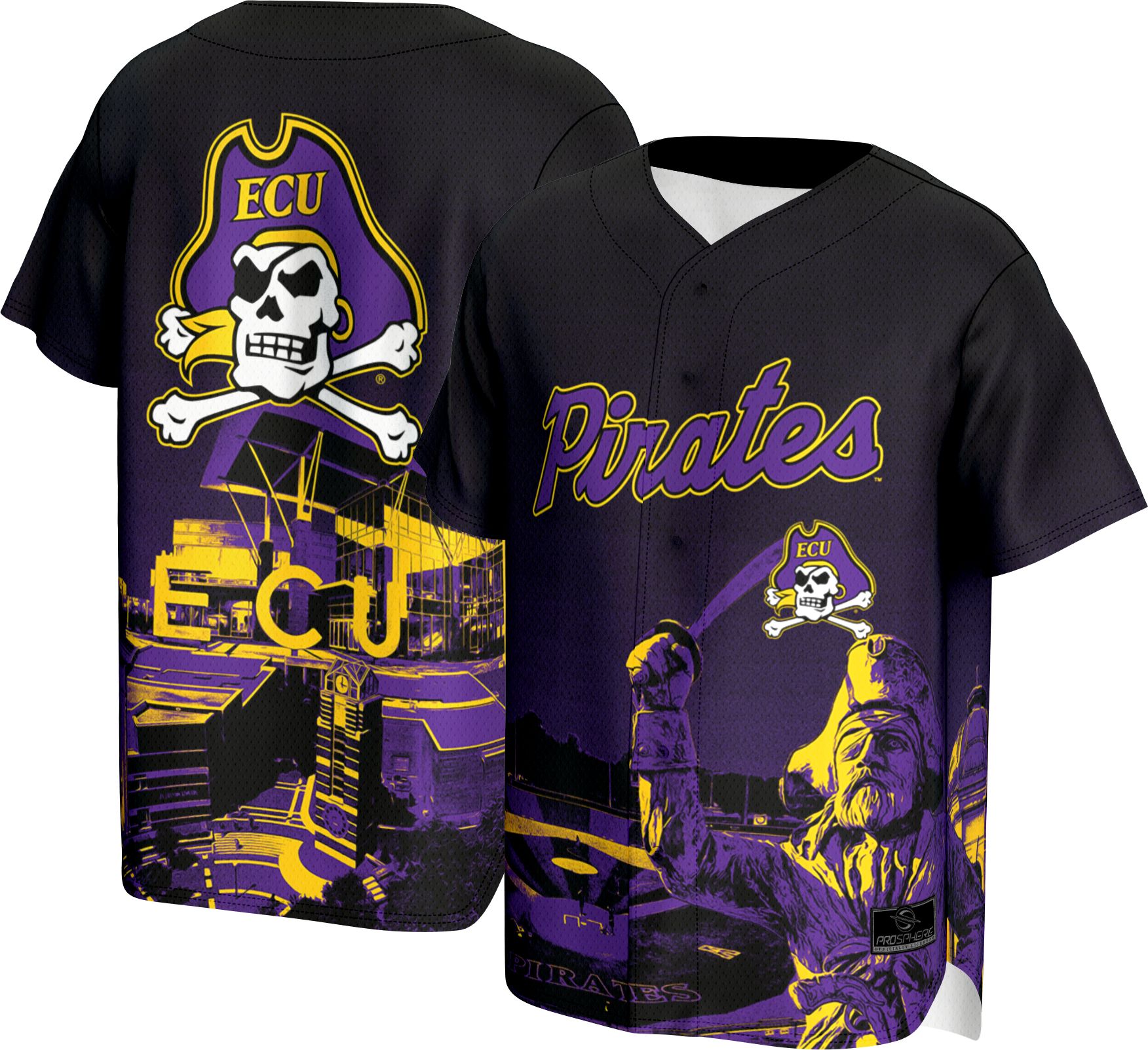 ProSphere Adult East Carolina Pirates Campus Local Purple Baseball Jersey