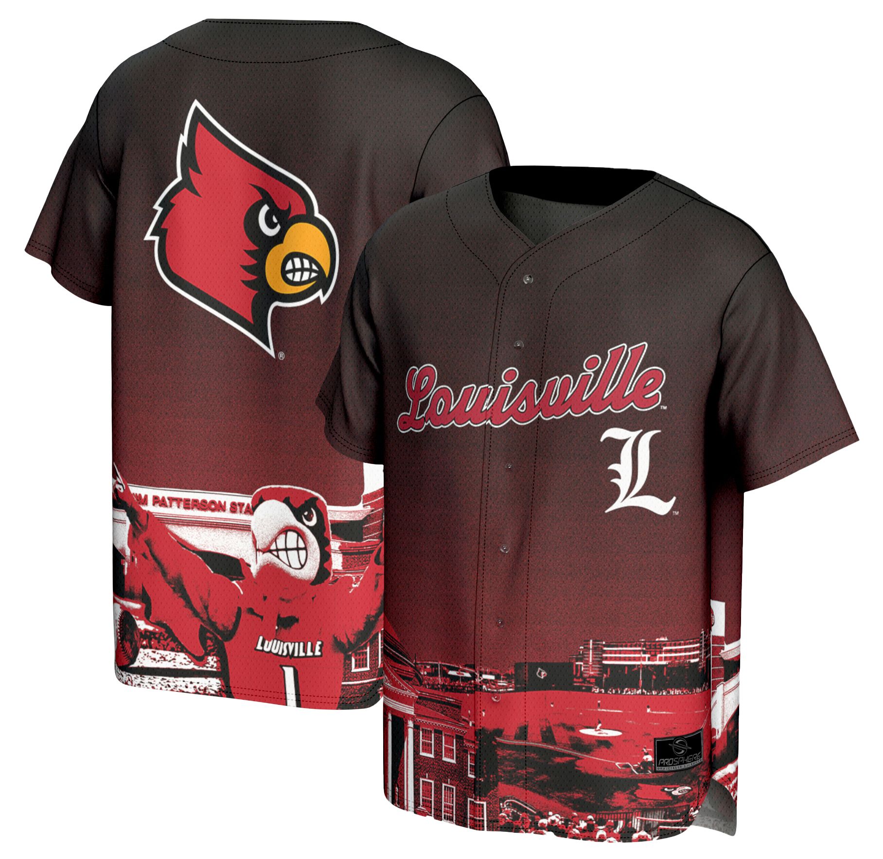ProSphere Adult Louisville Cardinals Red Campus Local Baseball Jersey