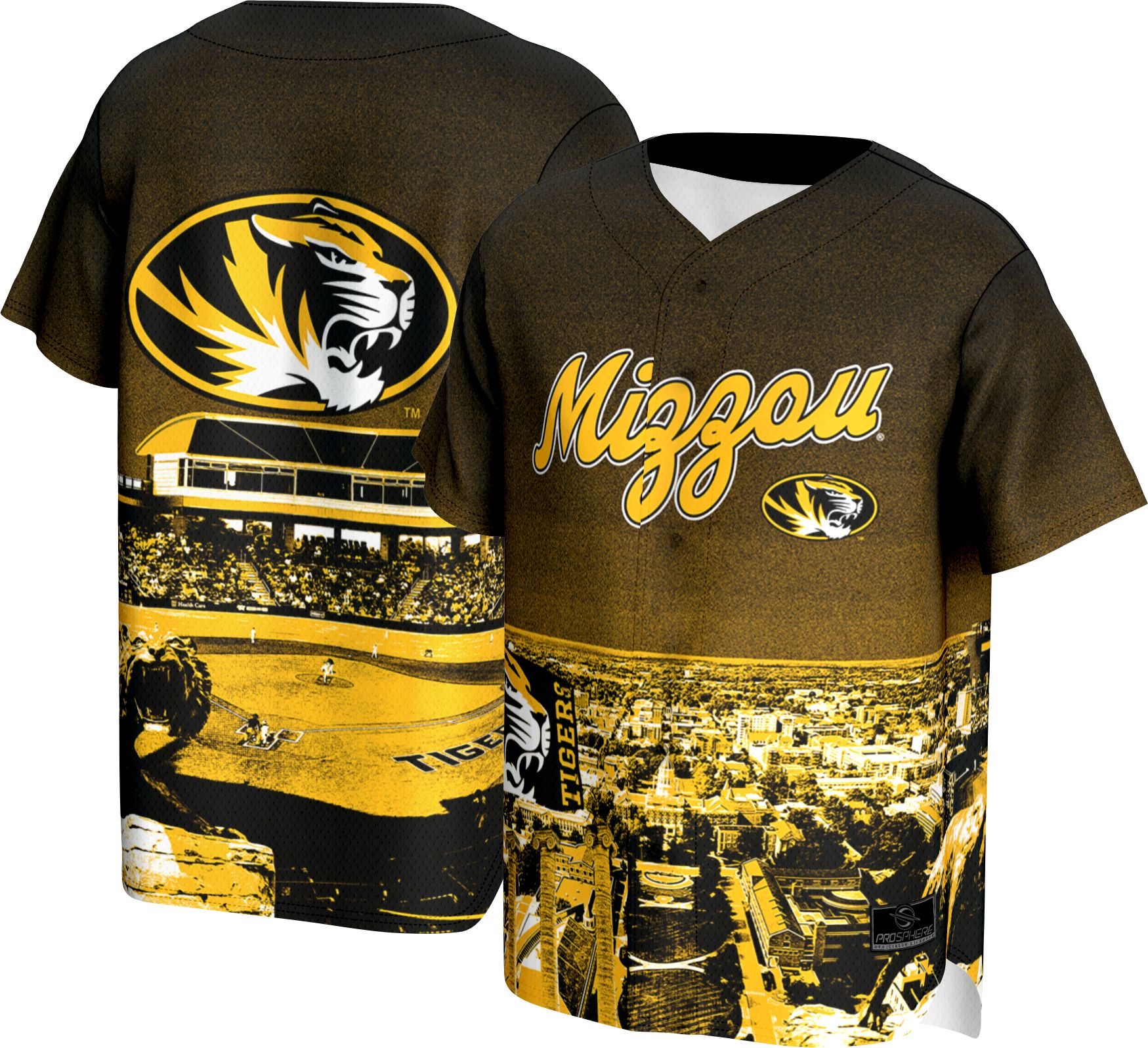 ProSphere Adult Missouri Tigers Campus Local Gold Baseball Jersey