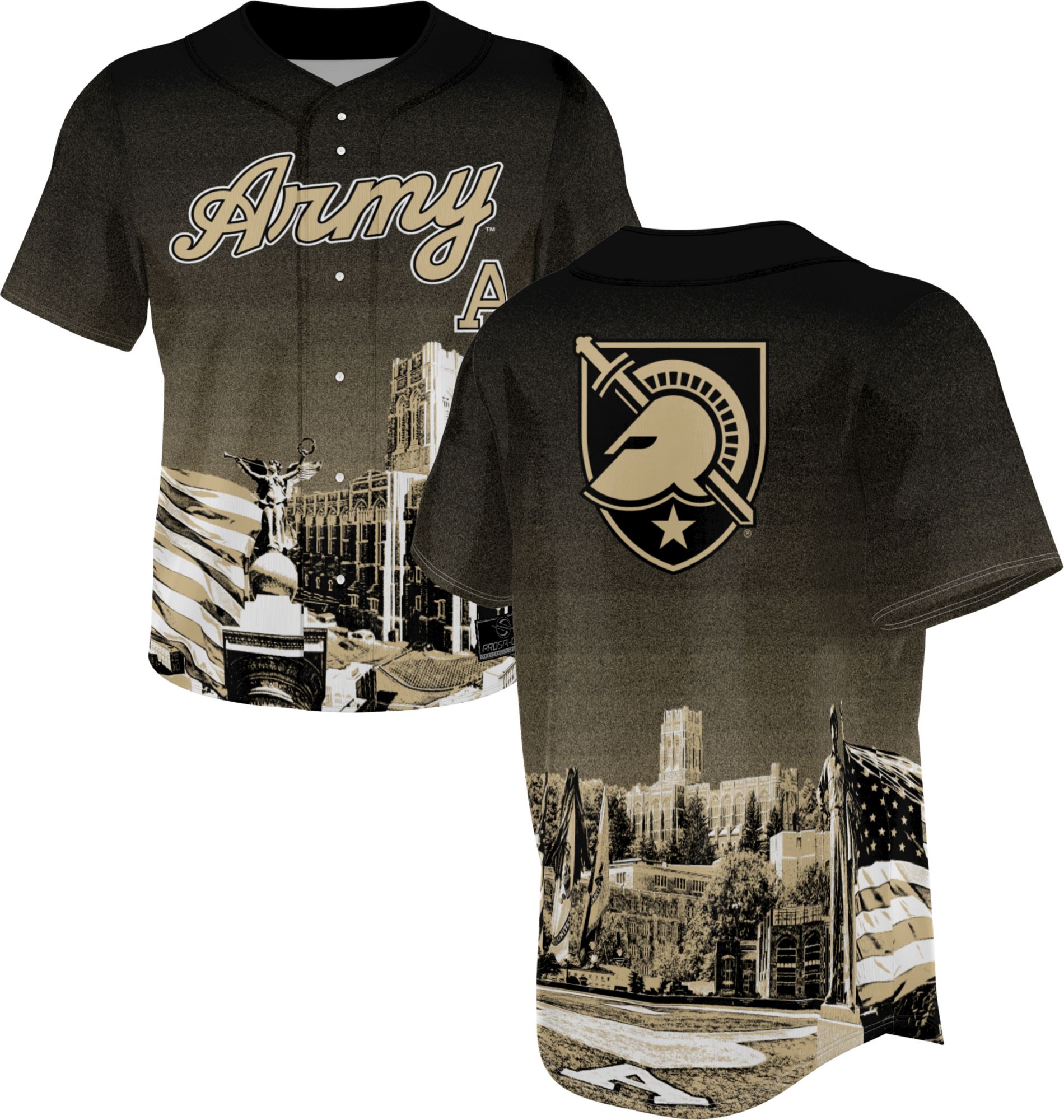 ProSphere Adult Army West Point Black Knights Black Campus Local Baseball Jersey