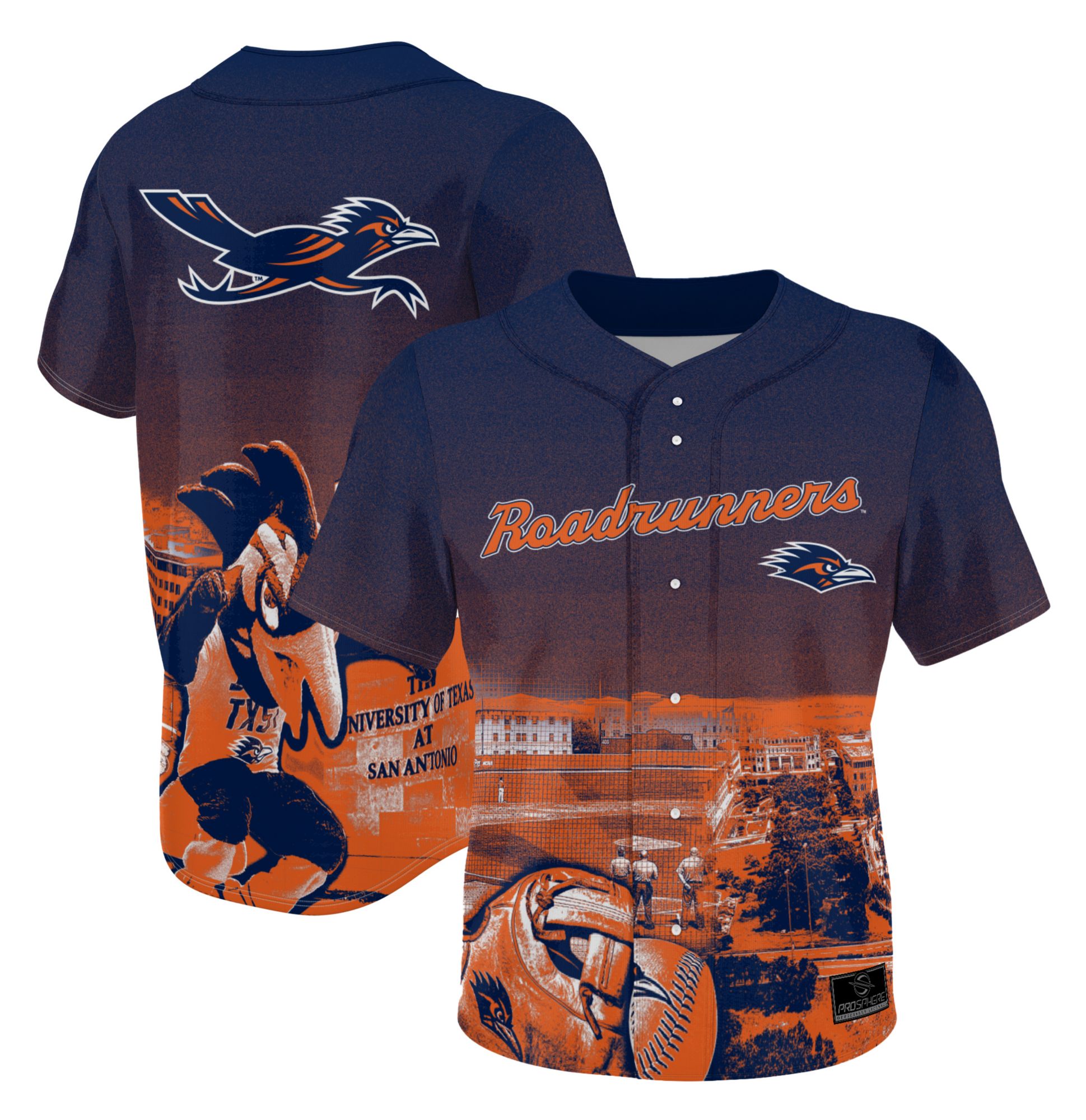 ProSphere Adult UT San Antonio Roadrunners Blue Campus Local Baseball Jersey