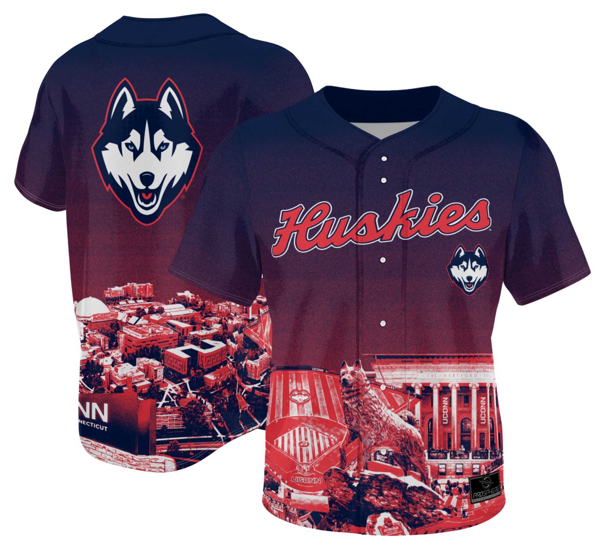 ProSphere Men's UConn Huskies Navy Campus Local Baseball Jersey