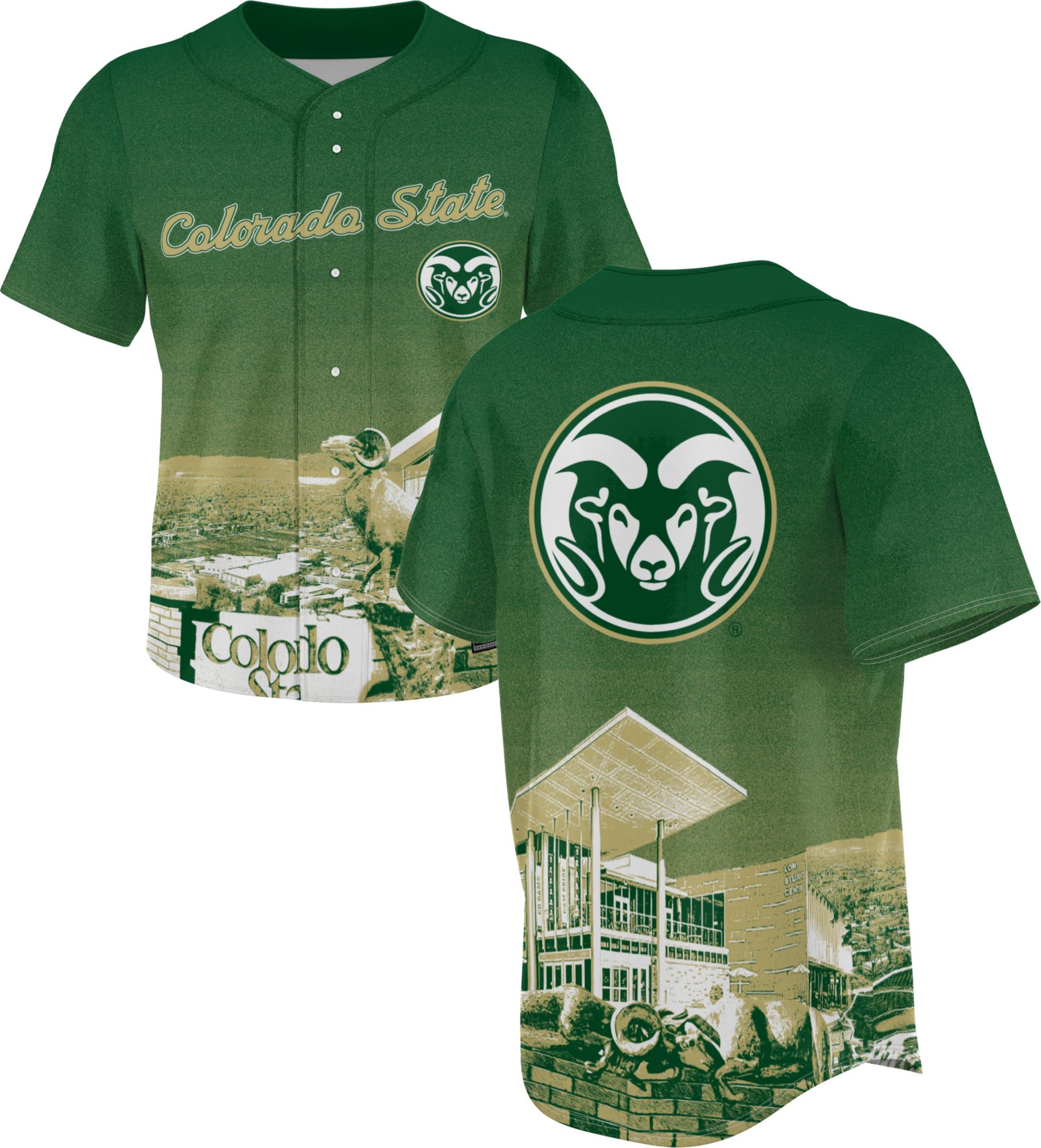 ProSphere Men's Colorado State Rams Green Campus Local Baseball Jersey