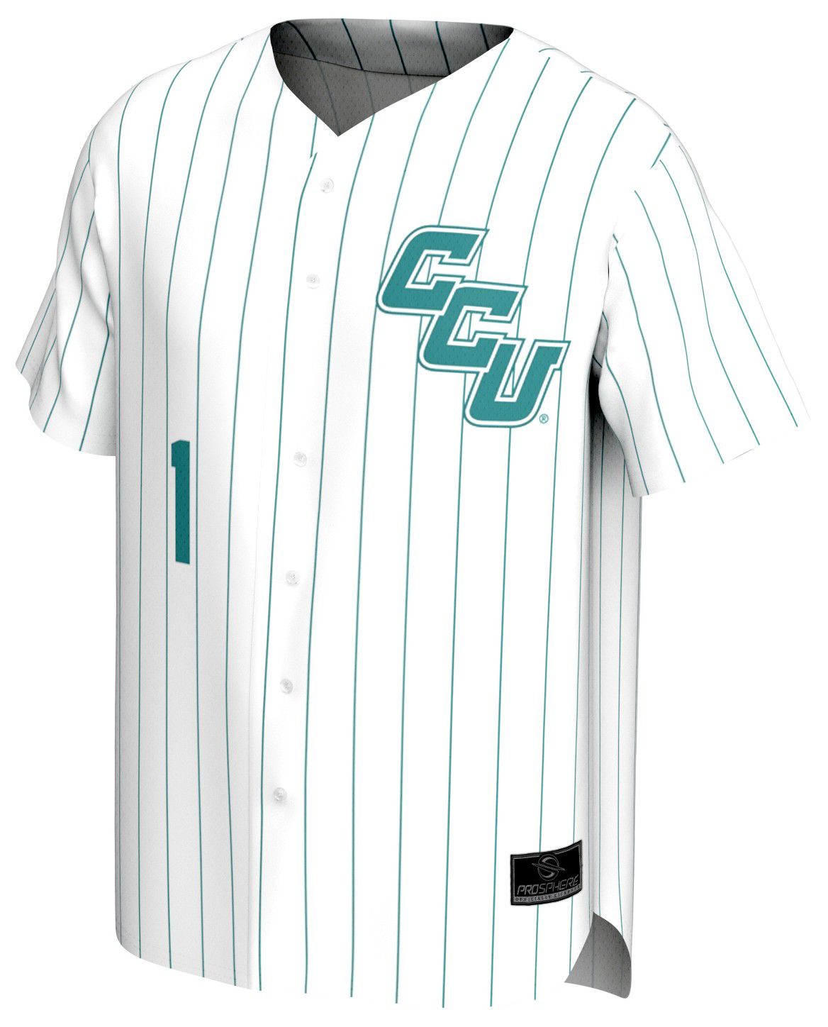 ProSphere Men's Coastal Carolina Chanticleers White Pinstripe Baseball Jersey