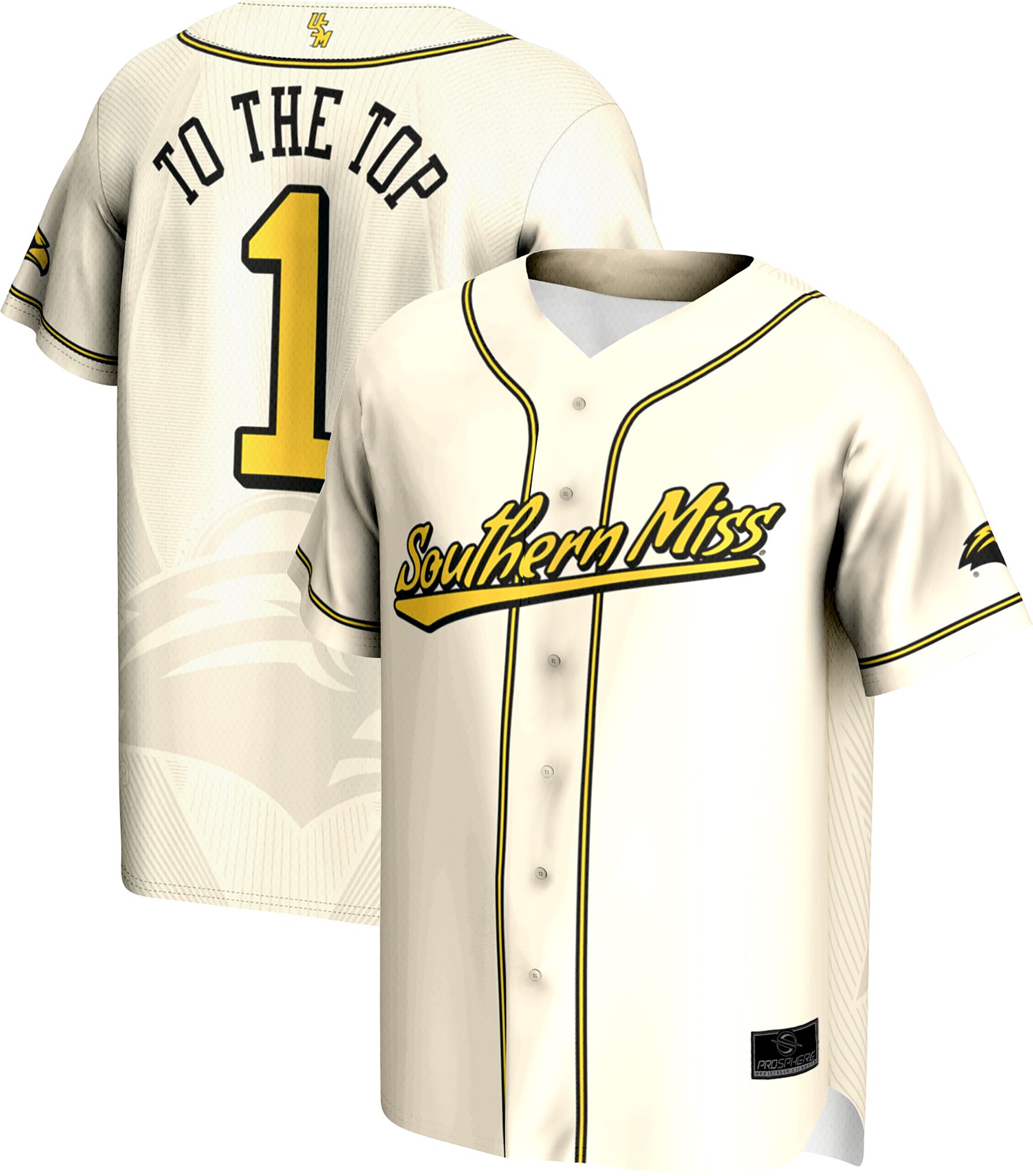ProSphere Men's Southern Miss Golden Eagles Natural Promo Baseball Jersey