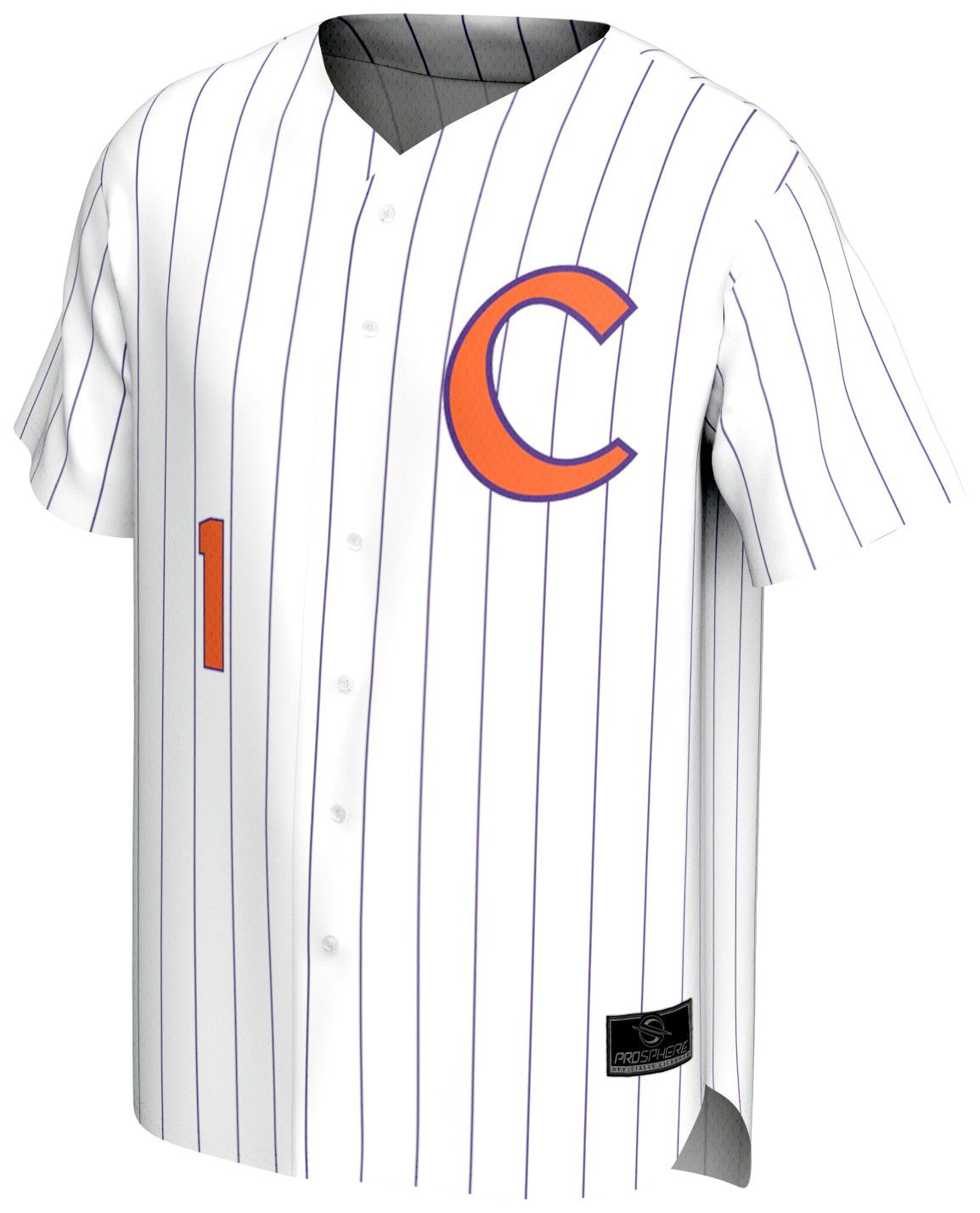 ProSphere Youth Clemson Tigers White Baseball Jersey