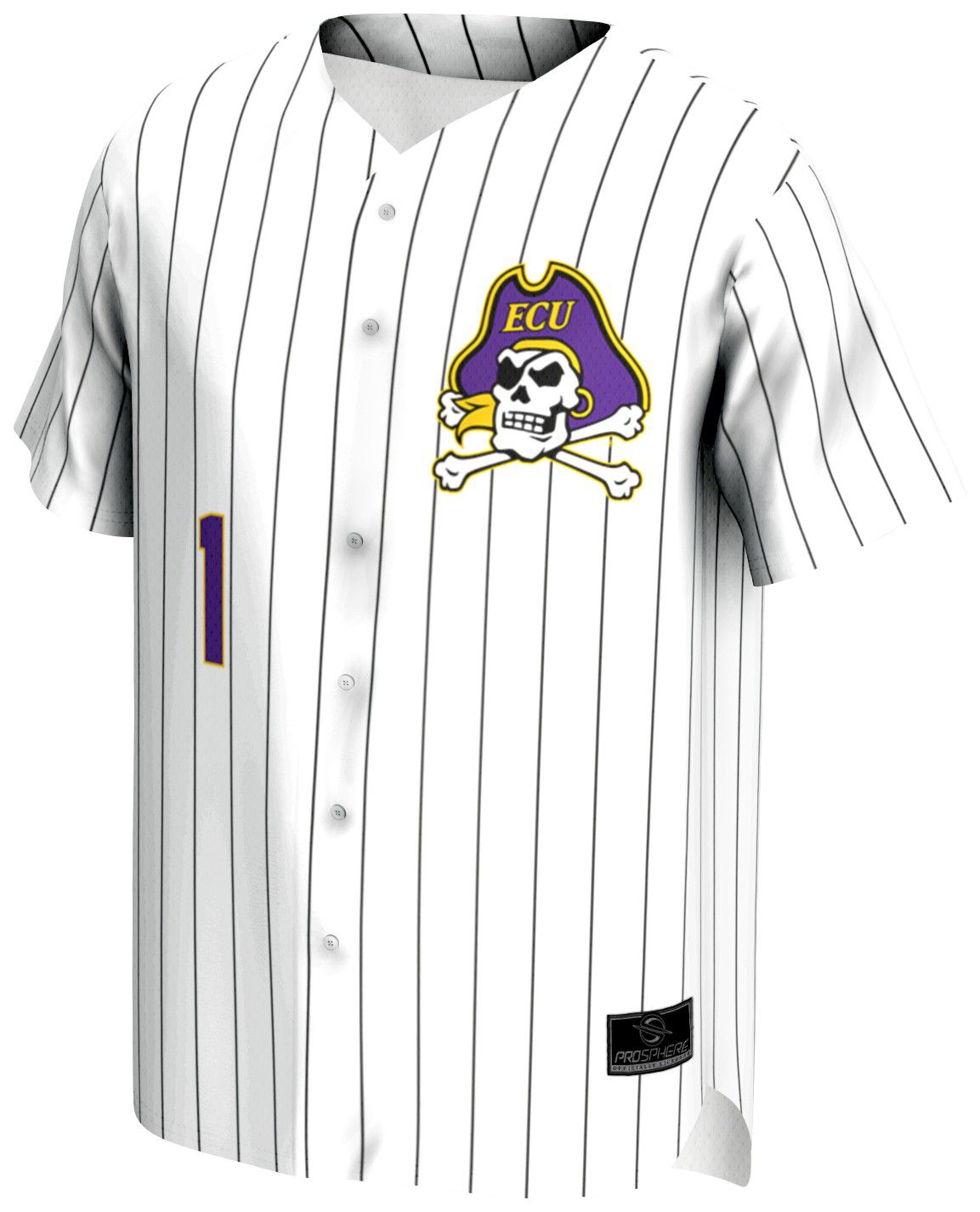 ProSphere Youth East Carolina Pirates White Baseball Jersey
