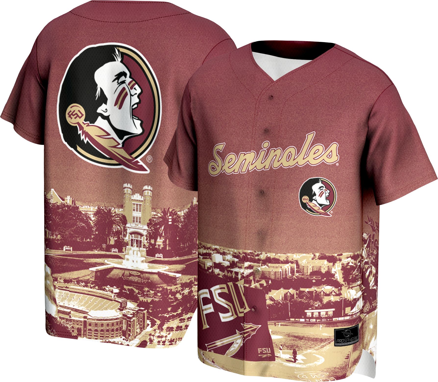 ProSphere Youth Florida State Seminoles Campus Local Garnet Baseball Jersey