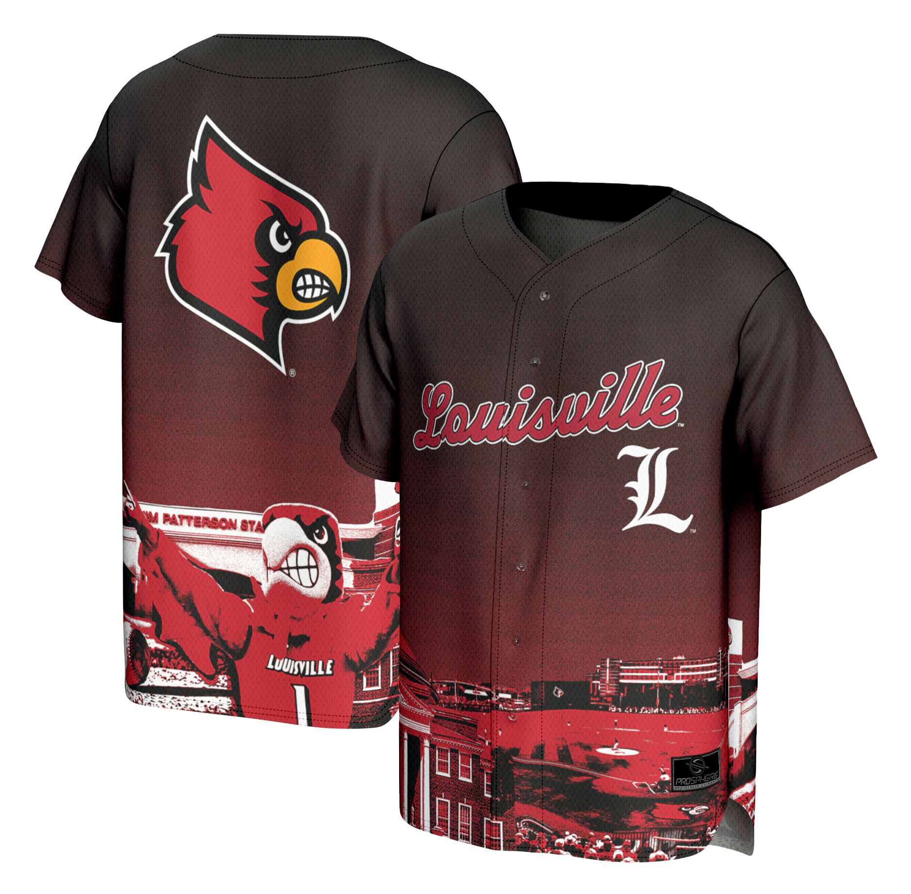 ProSphere Youth Louisville Cardinals Red Campus Local Baseball Jersey