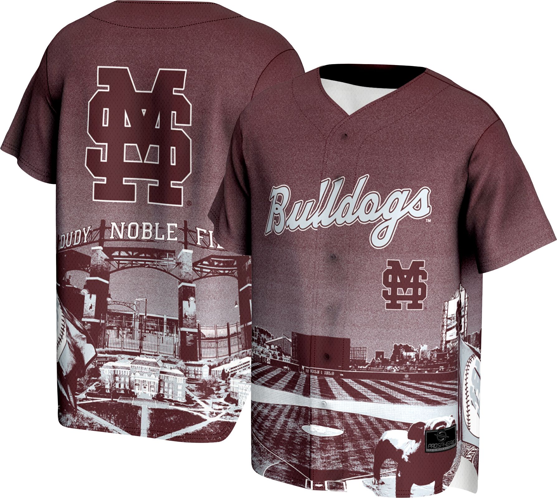 ProSphere Youth Mississippi State Bulldogs Campus Local Maroon Baseball Jersey
