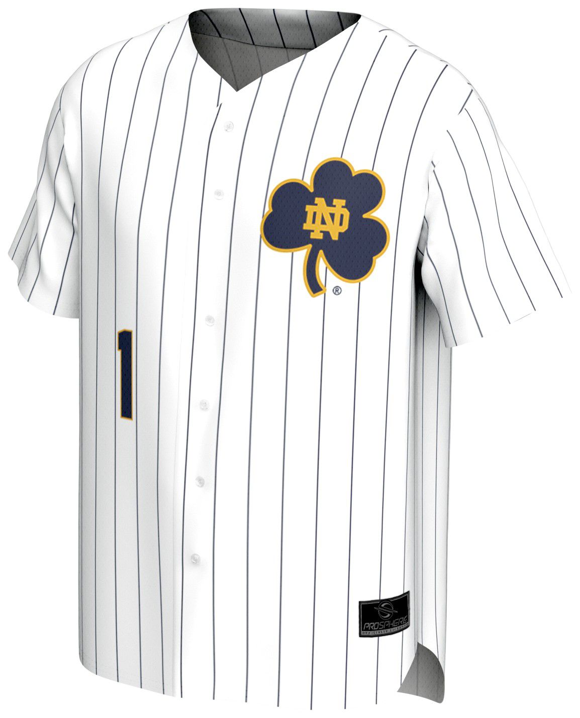 ProSphere Youth Notre Dame Fighting Irish White Baseball Jersey