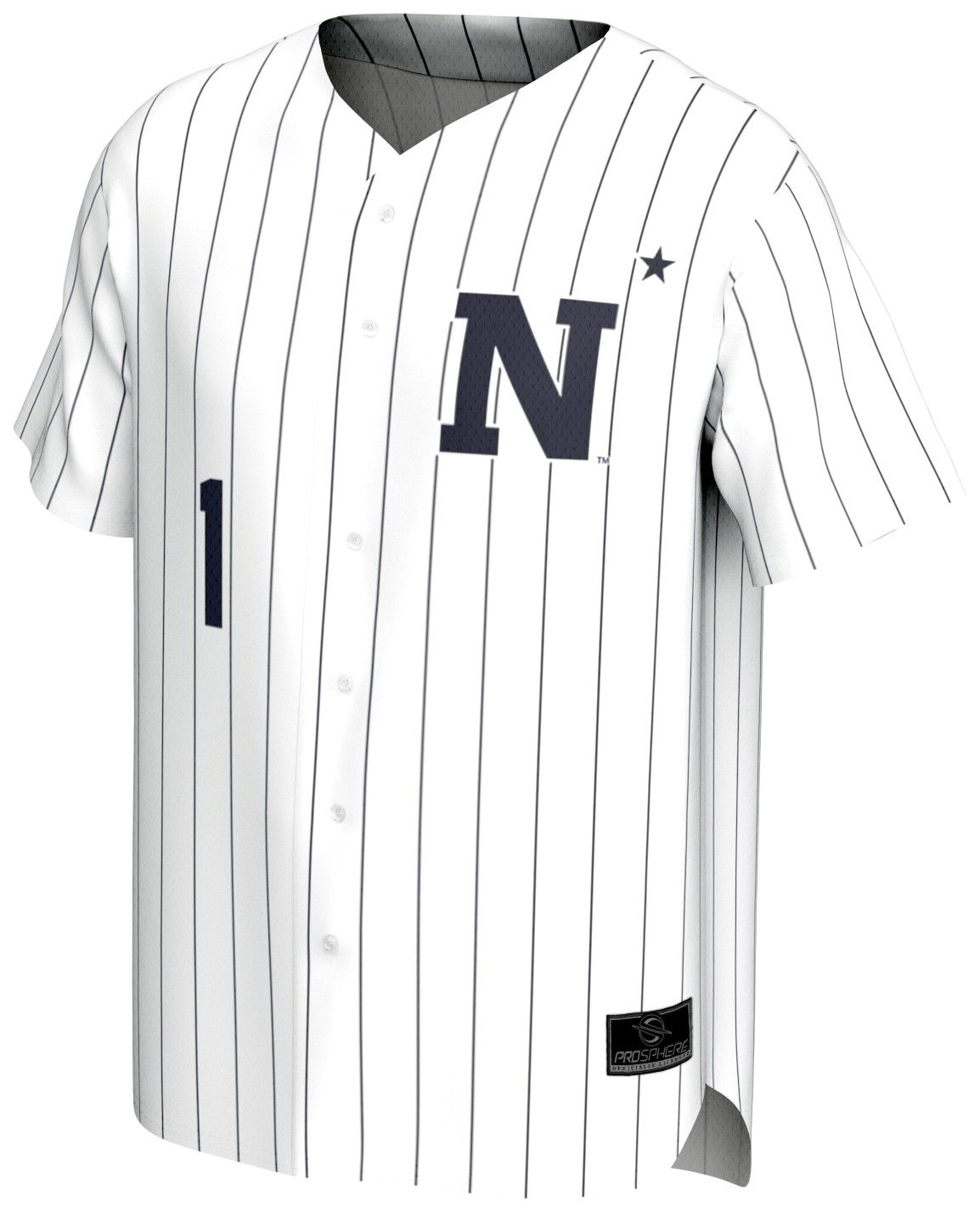 ProSphere Youth Navy Midshipmen White Baseball Jersey