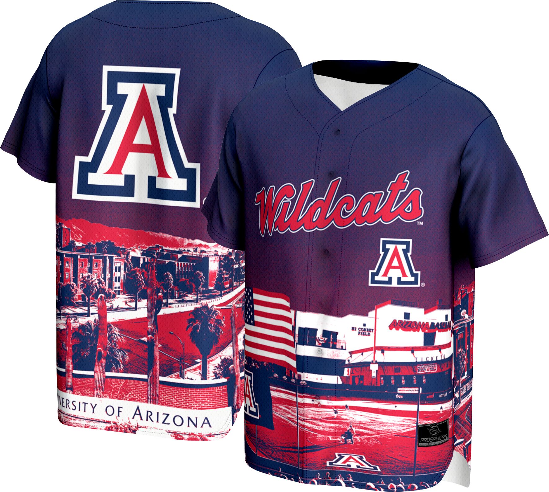 ProSphere Youth Arizona Wildcats Campus Local Blue Baseball Jersey