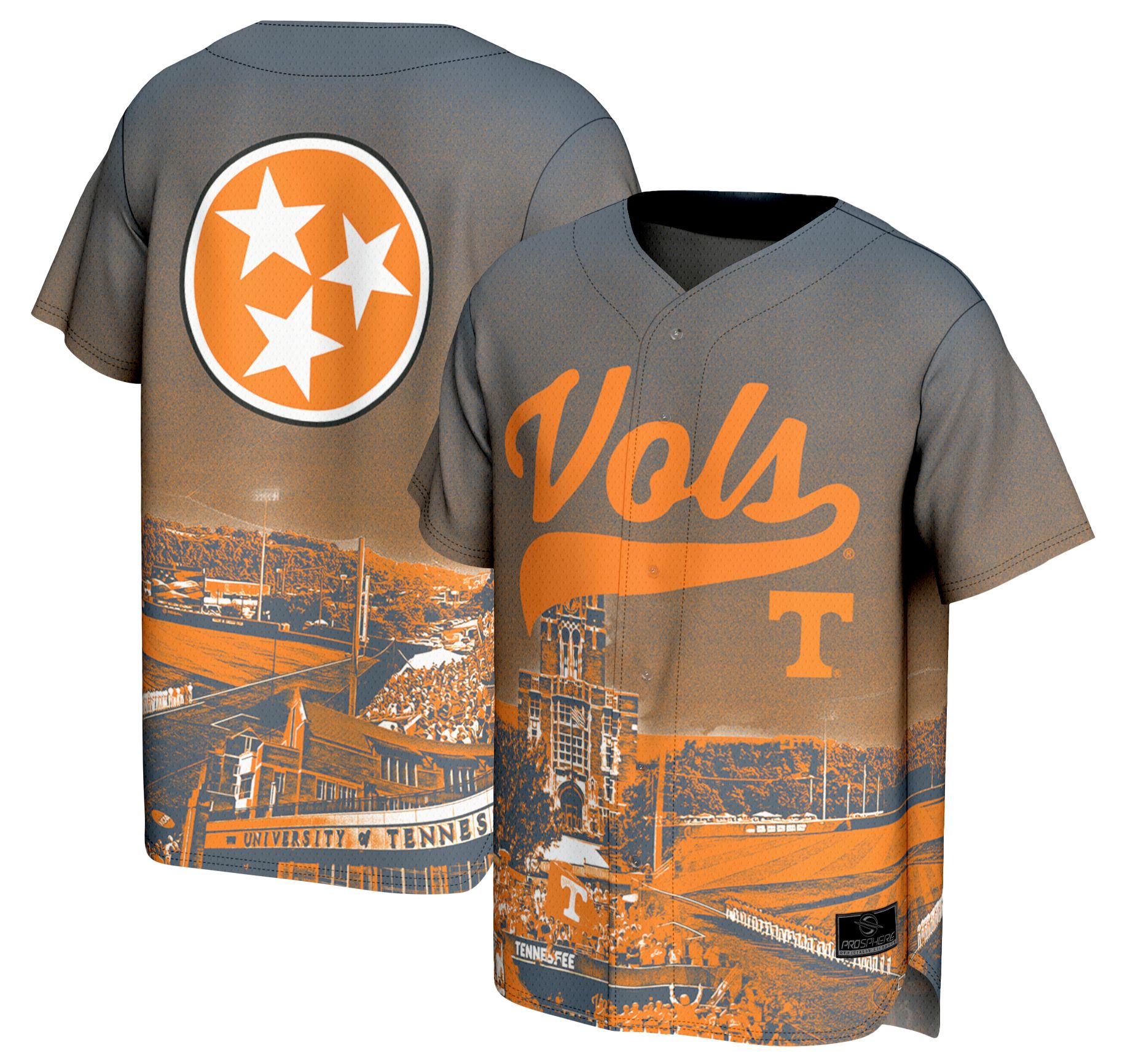 ProSphere Youth Tennessee Volunteers Orange Campus Local Baseball Jersey