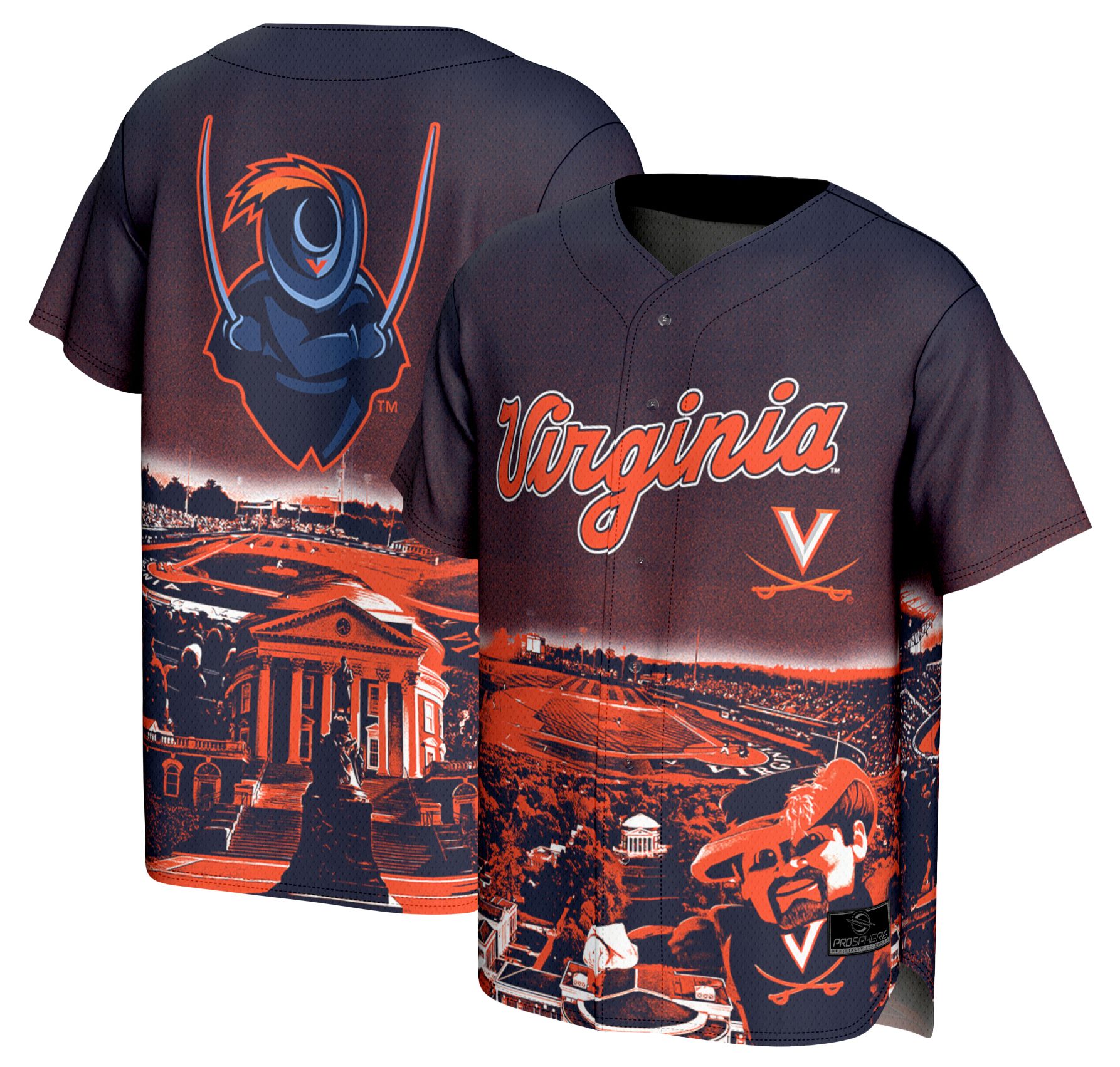 ProSphere Youth Virginia Cavaliers Maroon Campus Local Baseball Jersey