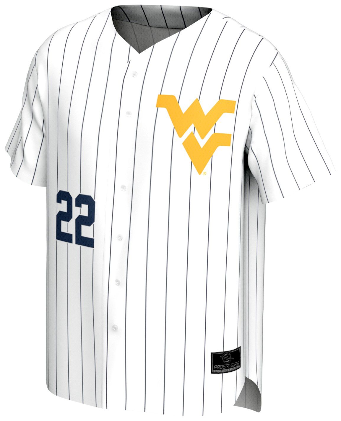 ProSphere Youth West Virginia Mountaineers White Baseball Jersey