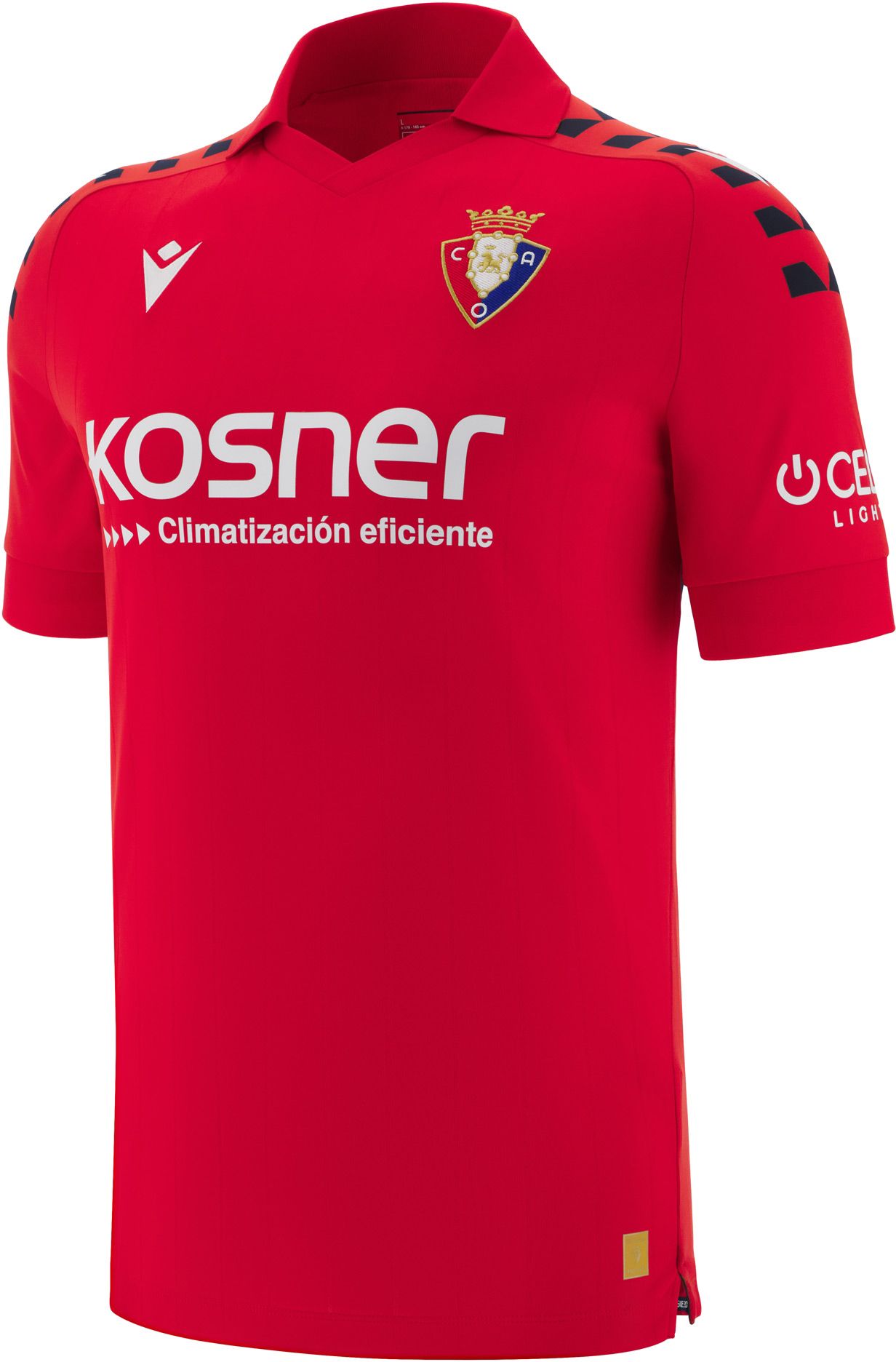 Macron Adult Osasuna 2025 Red Authentic Home Jersey
