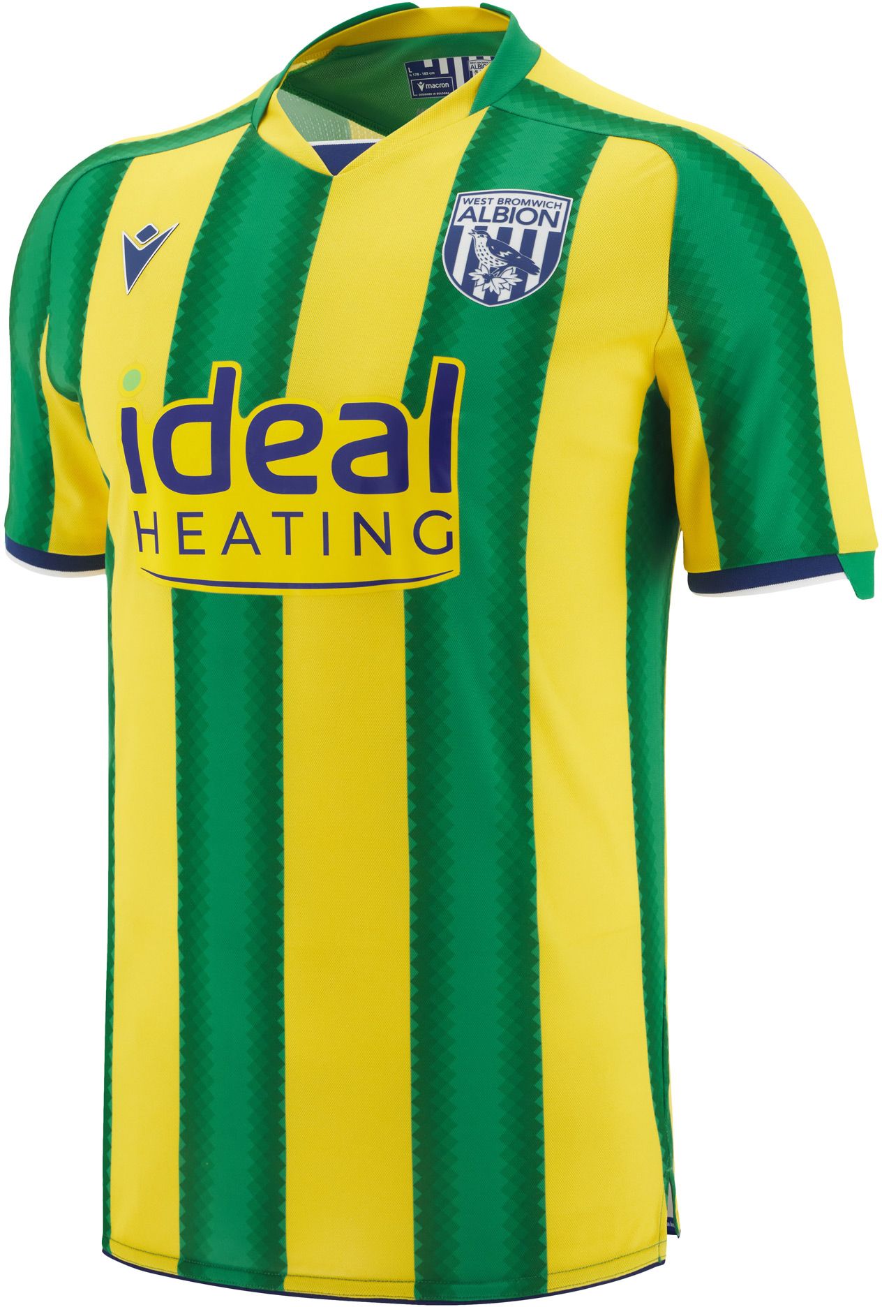 Macron Adult West Bromwich Albion 2025 Yellow Authentic Away Jersey