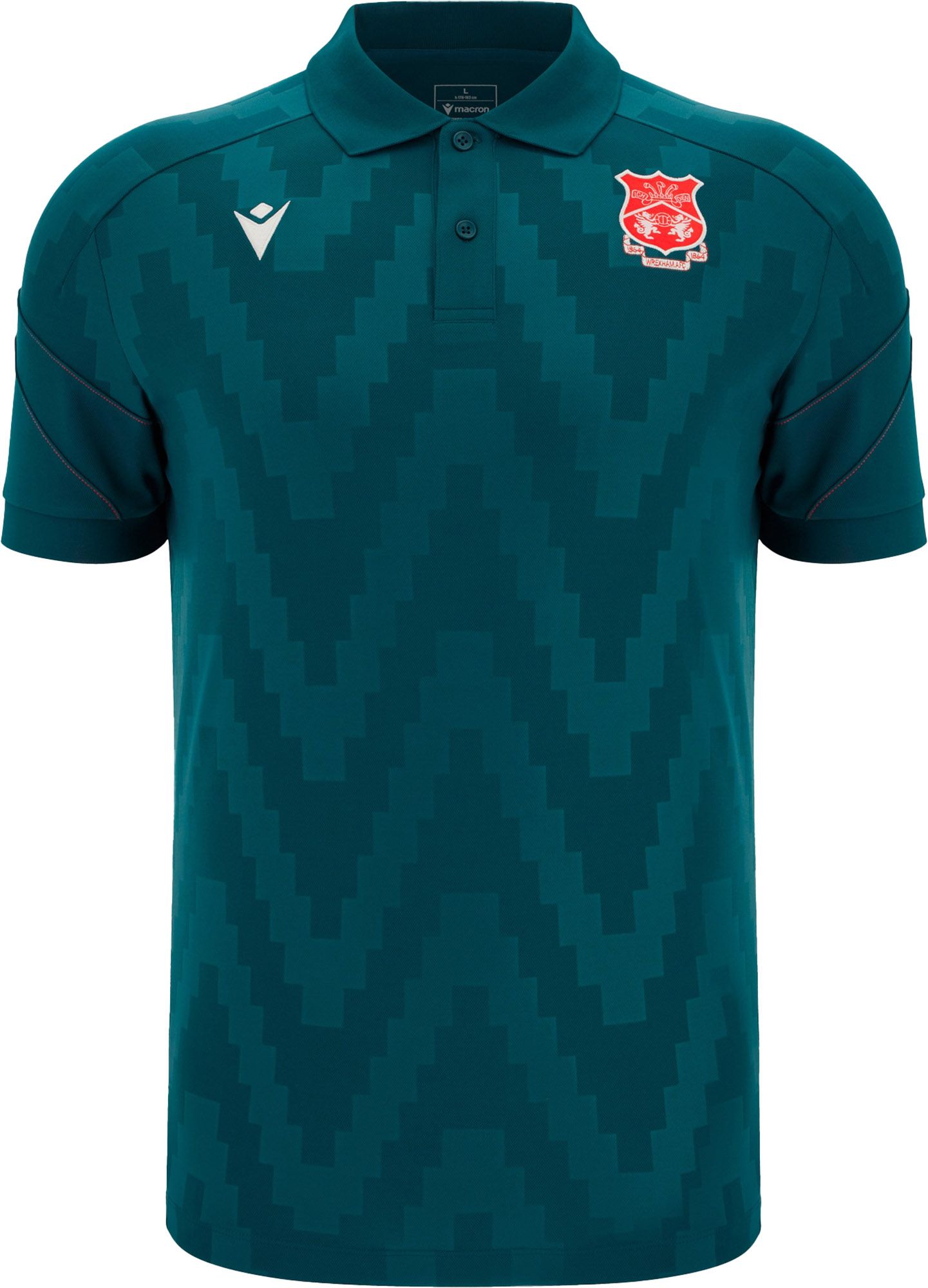 Macron Adult Wrexham 2025 Green Travel Polo