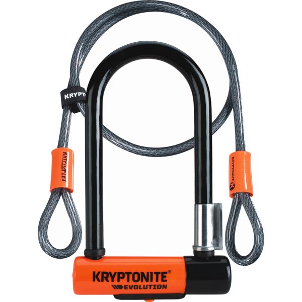 Kryptonite Evolution Mini-7 U-Lock With 4' Flex Cable