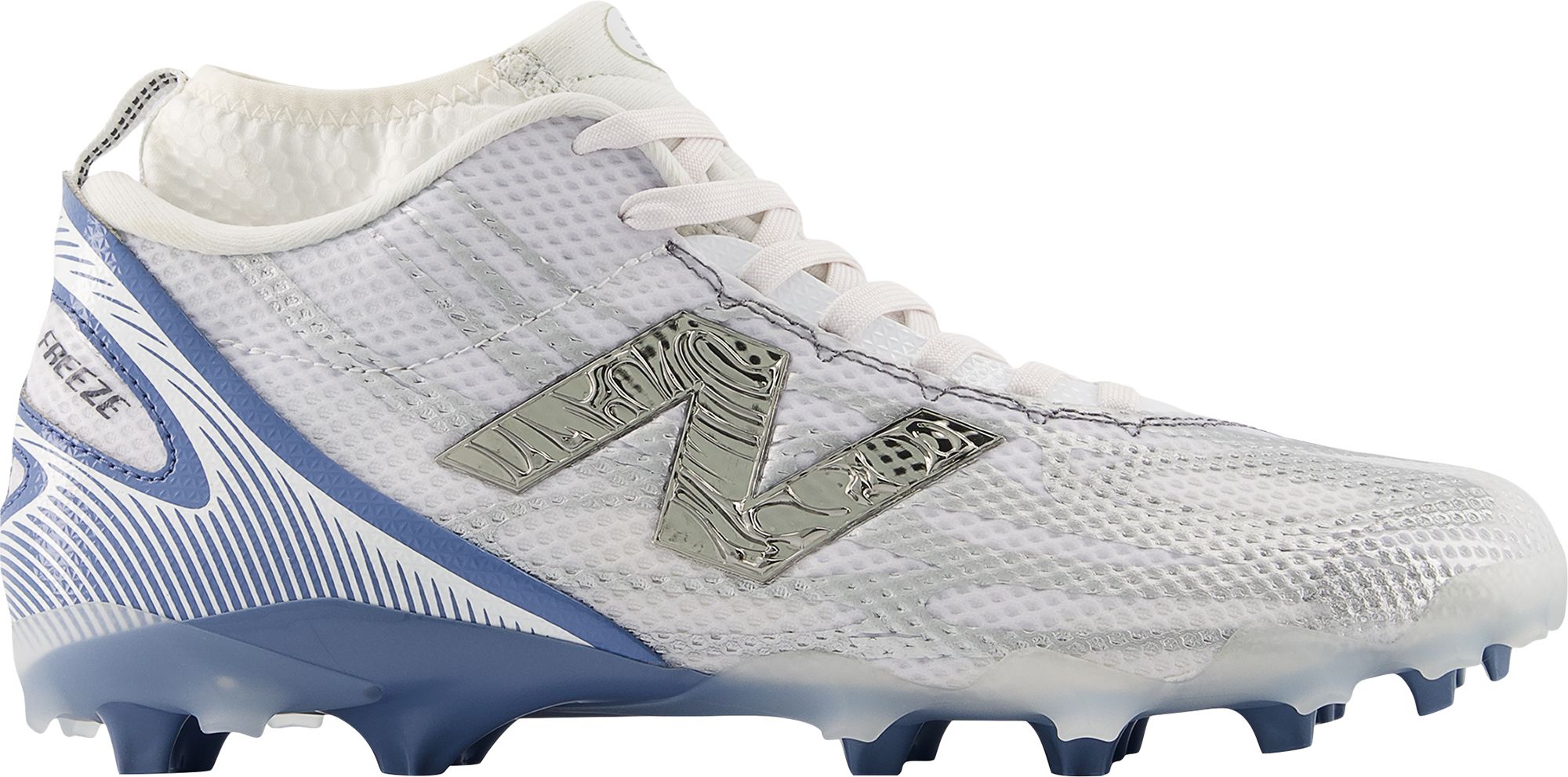 New Balance FreezeLX V5 Liquid Silver Mid Lacrosse Cleats
