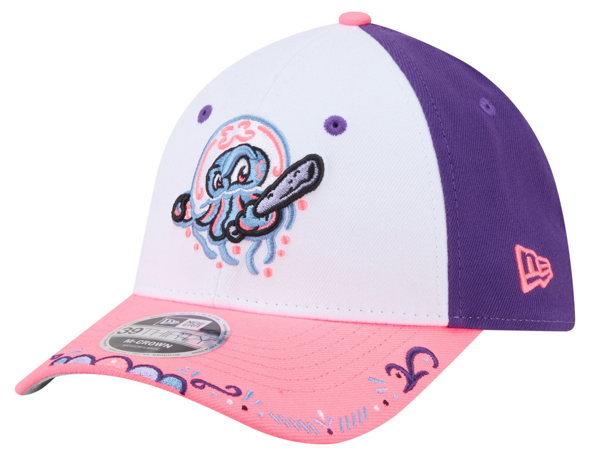 New Era Adult Southern Maryland Blue Crabs Purple Copa 39Thirty Adjustable Hat