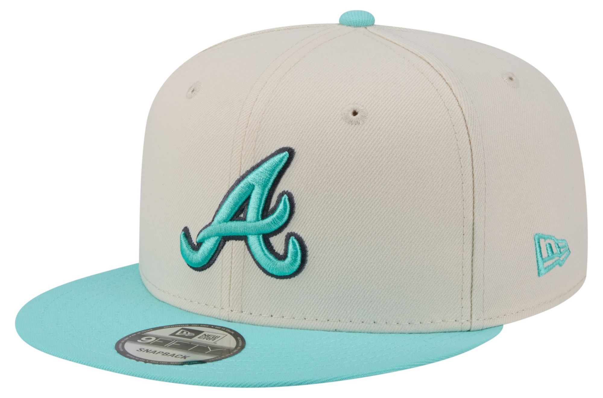 New Era Adult Atlanta Braves Cream Two Tone Color Pack 9Fifty Adjustable Hat