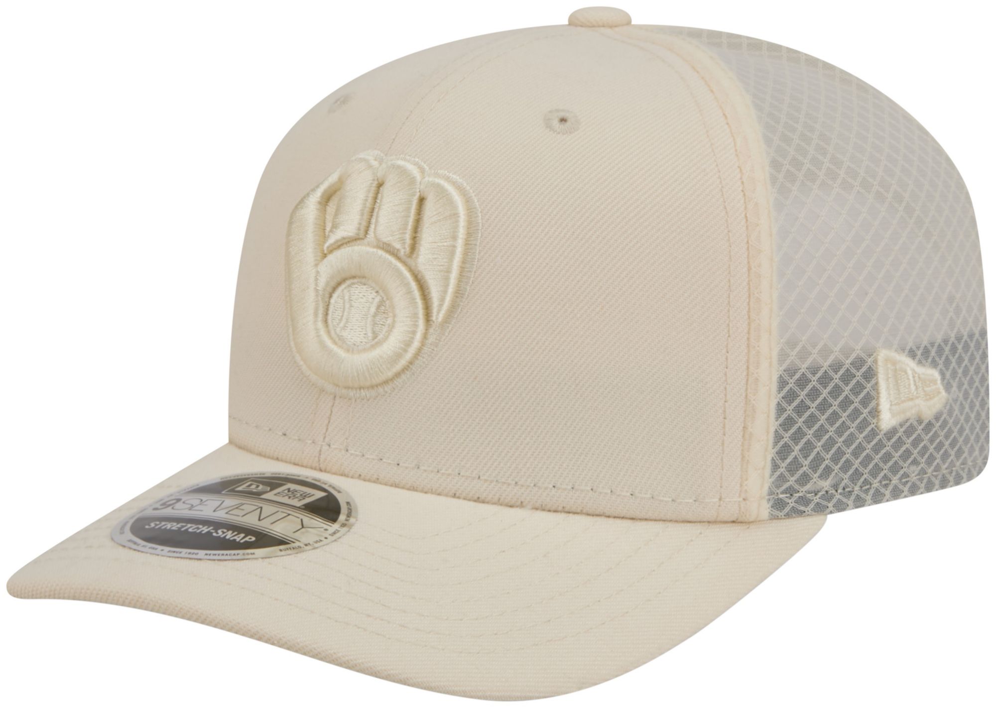 New Era Adult Milwaukee Brewers Cream Color Pack 9Seventy Adjustable Hat