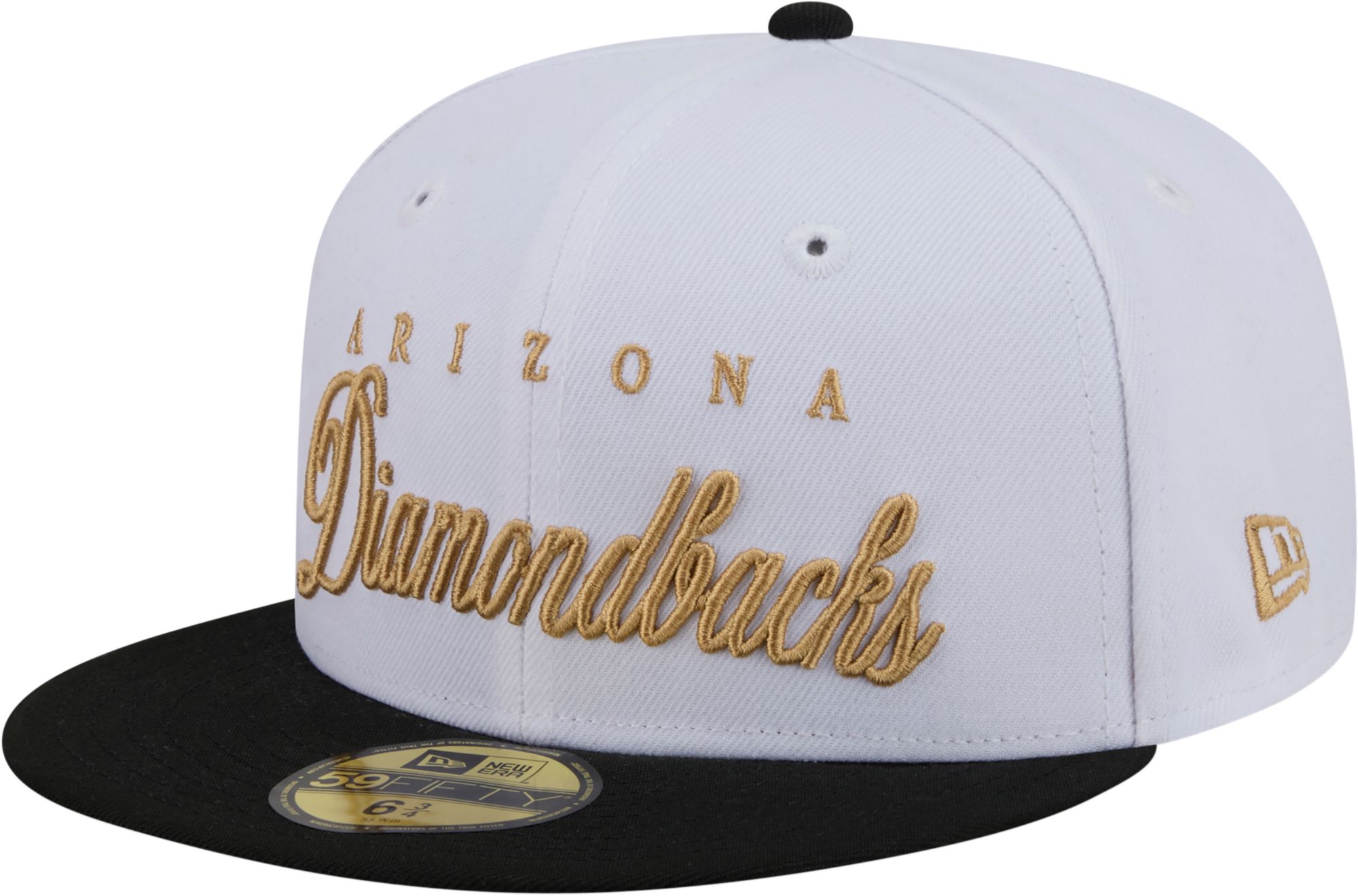 New Era Adult Arizona Diamondbacks White 59Fifty Scripted Fitted Hat