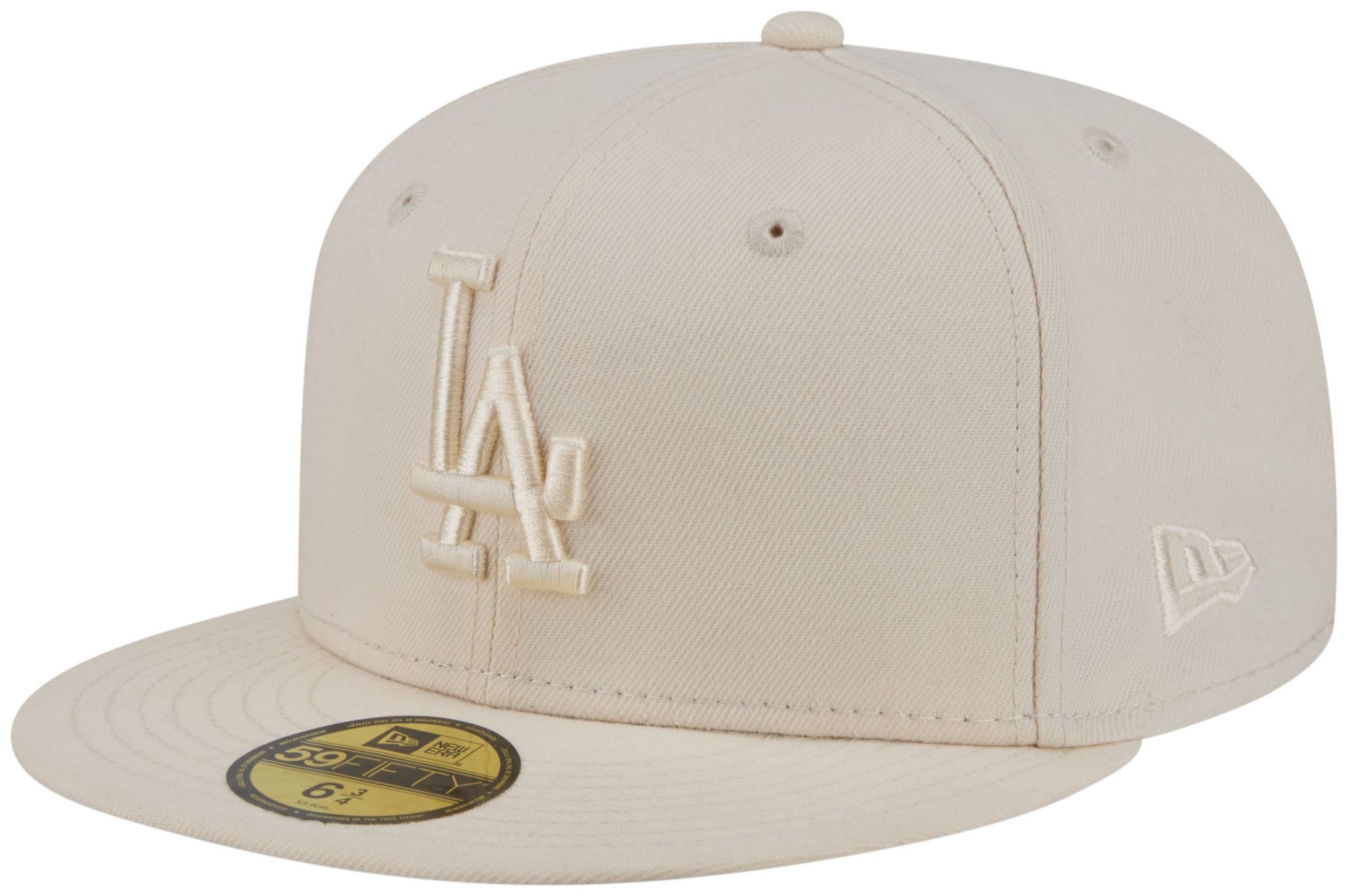 New Era Adult Los Angeles Dodgers Cream Color Pack 59Fifty Fitted Hat