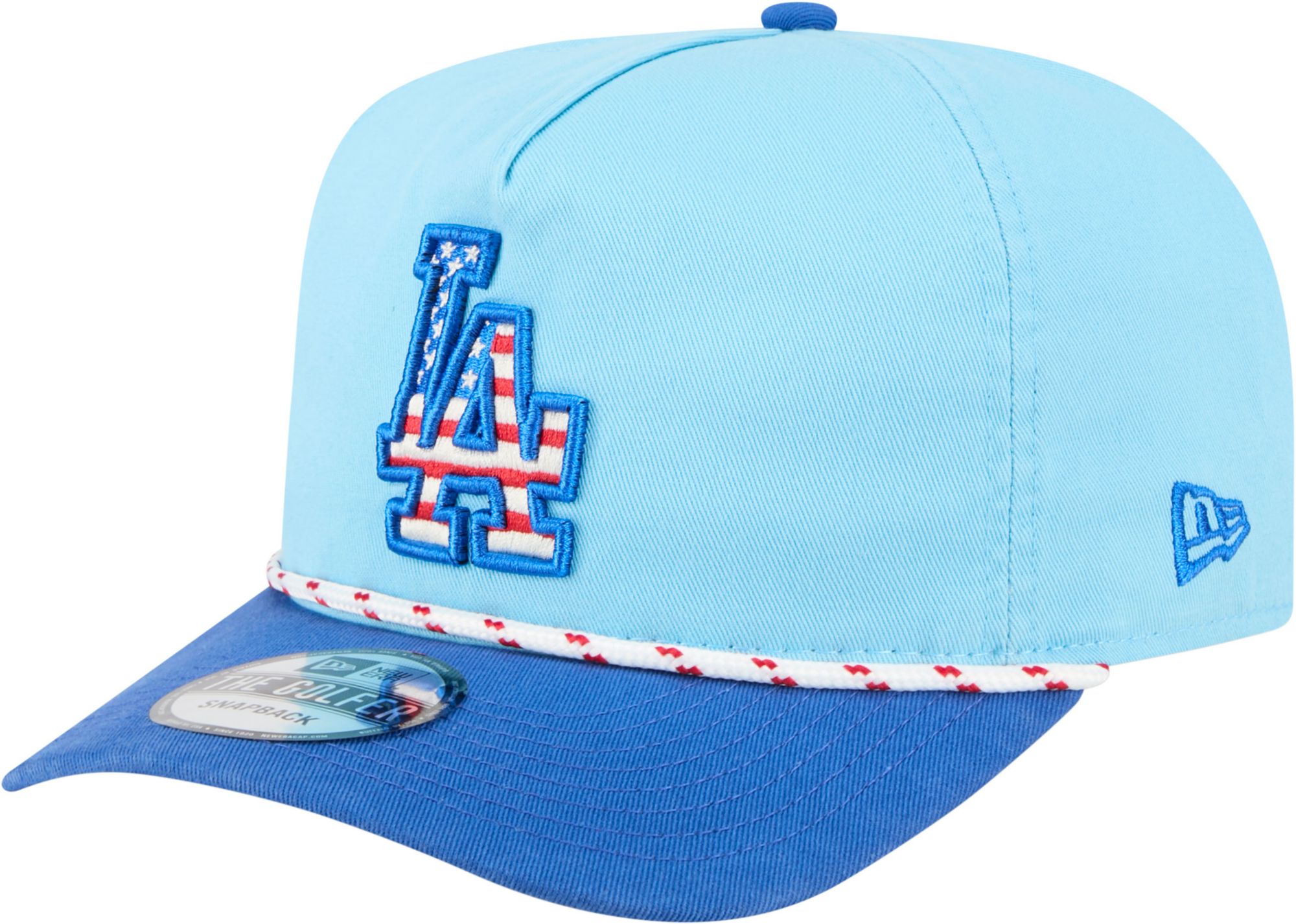 New Era Adult Los Angeles Dodgers Fourth of July 2025 Light Blue Golfer Hat
