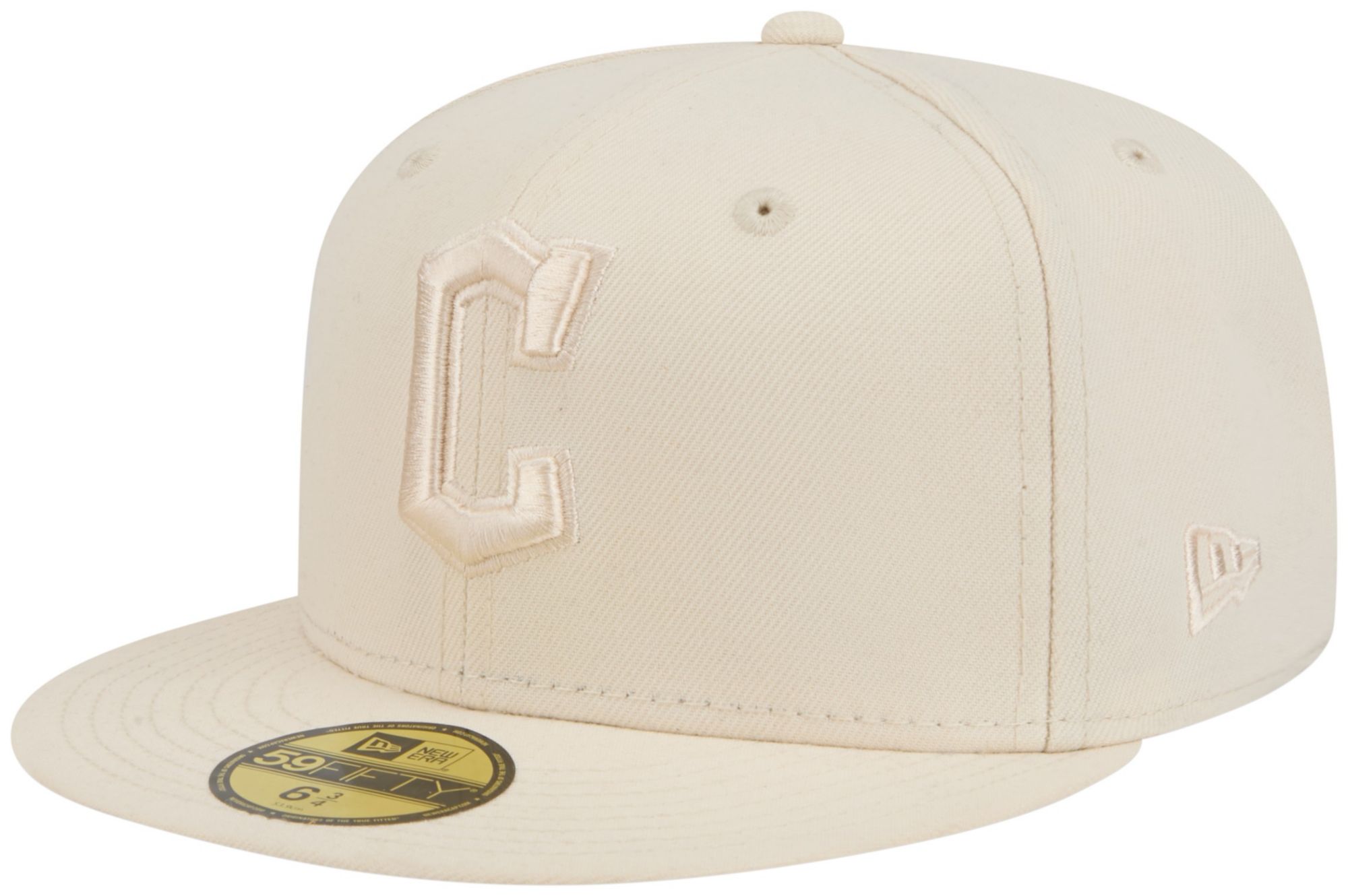 New Era Adult Cleveland Guardians Cream Color Pack 59Fifty Fitted Hat
