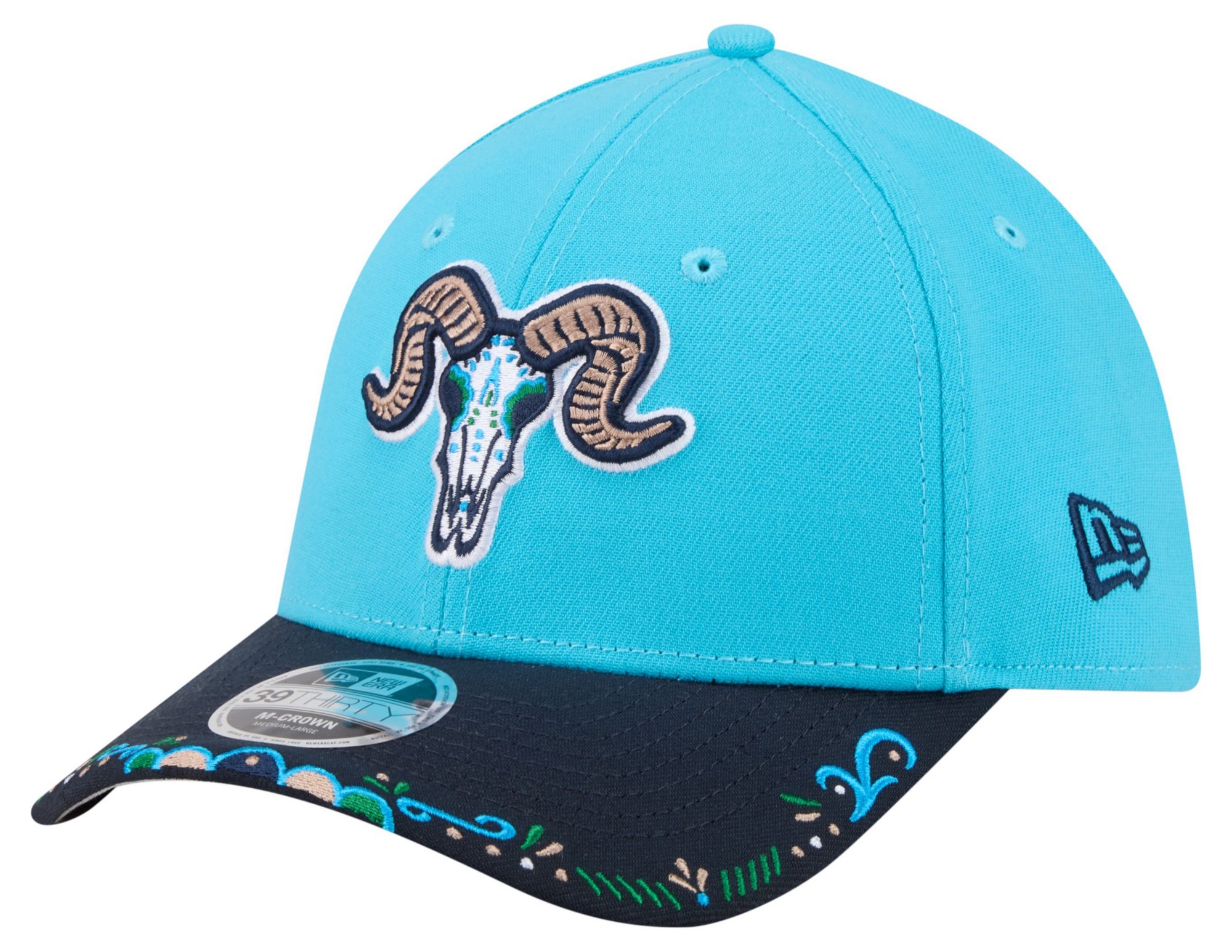 New Era Adult Hartford Yard Goats Light Blue Copa 39Thirty Adjustable Hat