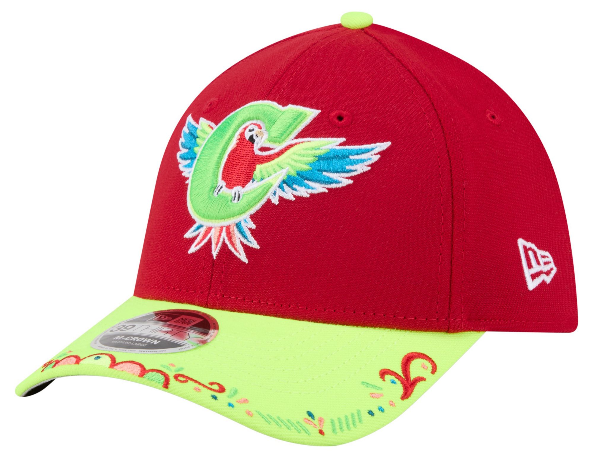 New Era Adult Charlotte Knights Red Copa 39Thirty Adjustable Hat