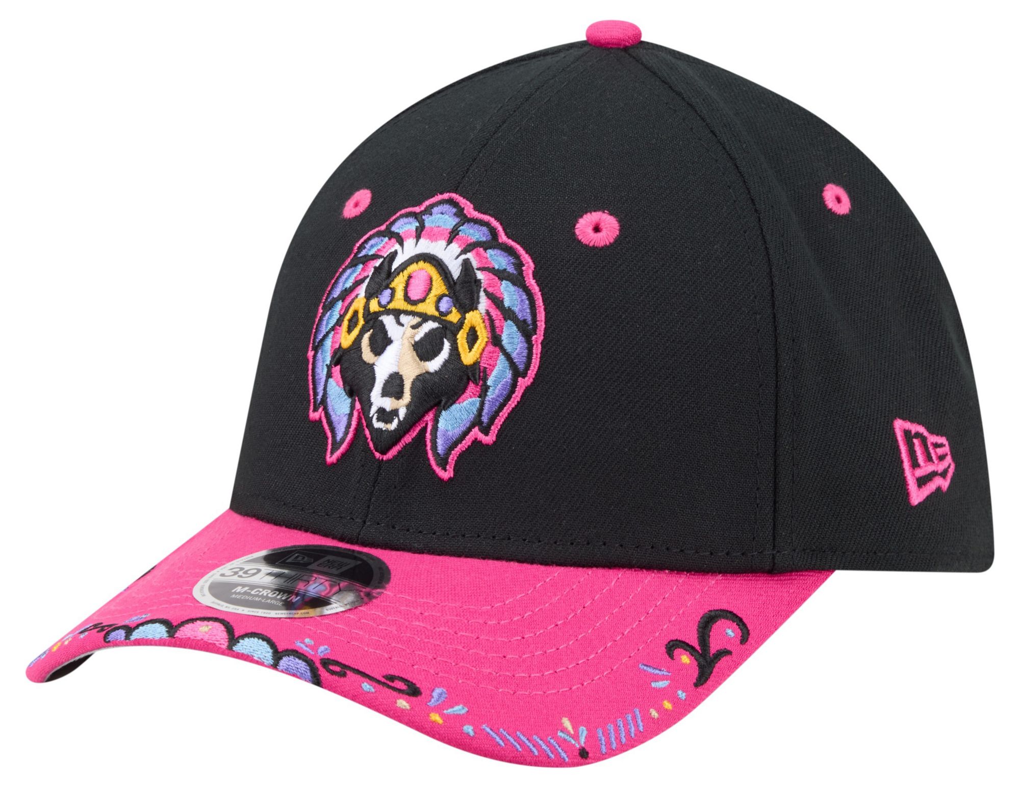 New Era Adult El Paso Chihuahuas Black Copa 39Thirty Adjustable Hat