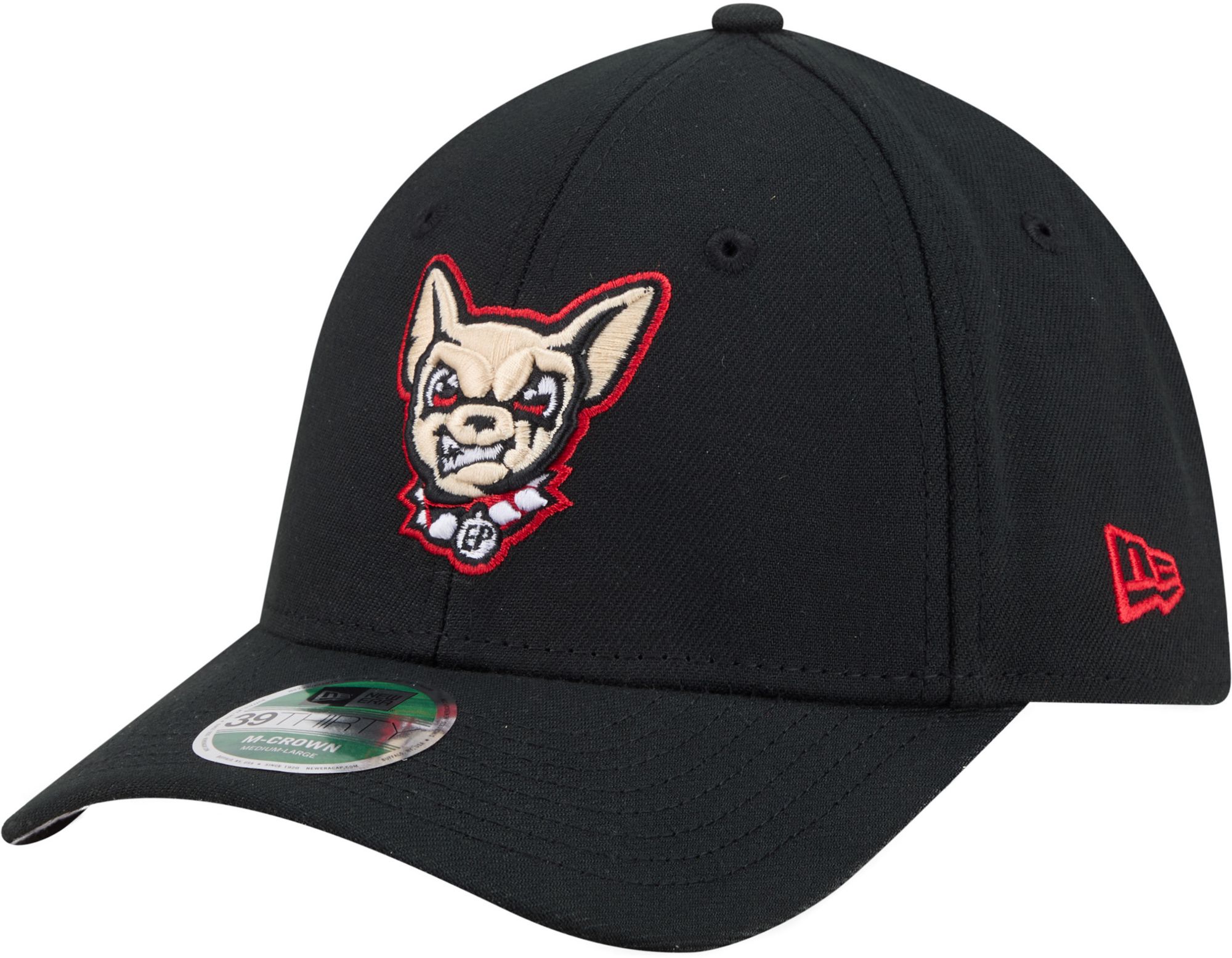 New Era Adult El Paso Chihuahuas Black Replica 39Thirty Adjustable Hat