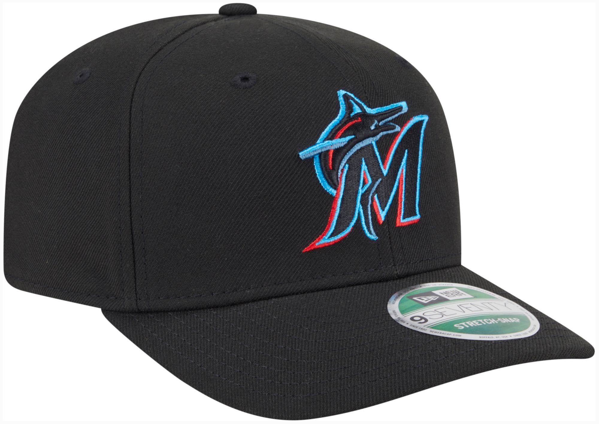 New Era Adult Miami Marlins Black 9Seventy Player Replica Adjustable Hat