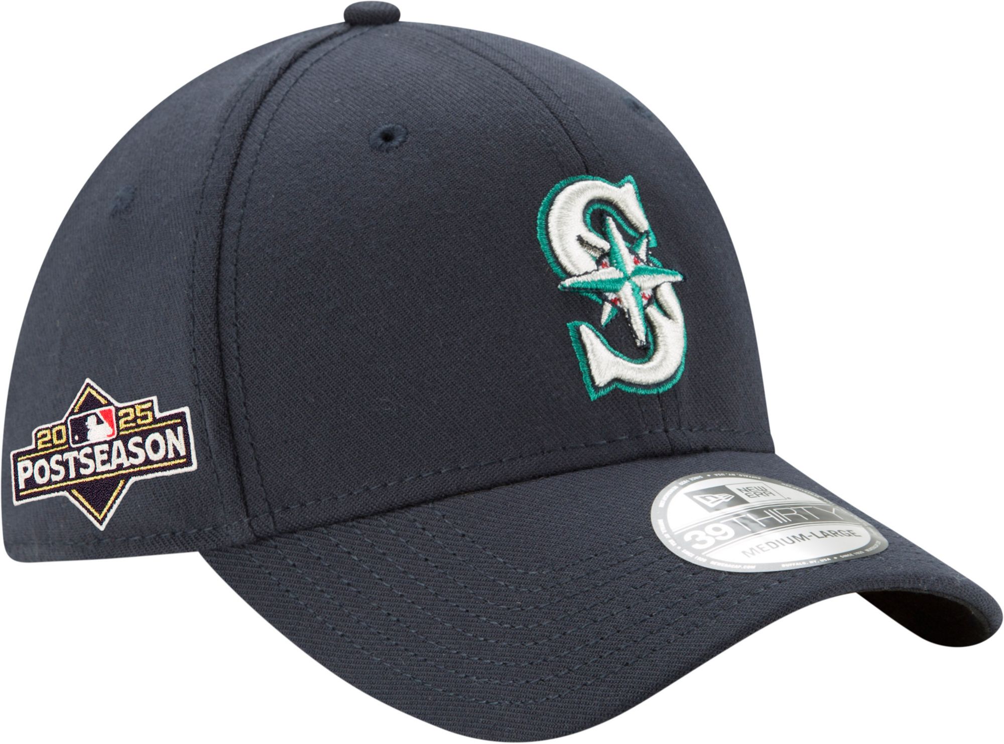 New Era Men's Seattle Mariners 2025 Postseason Participant 39Thirty Stretch Fit Hat