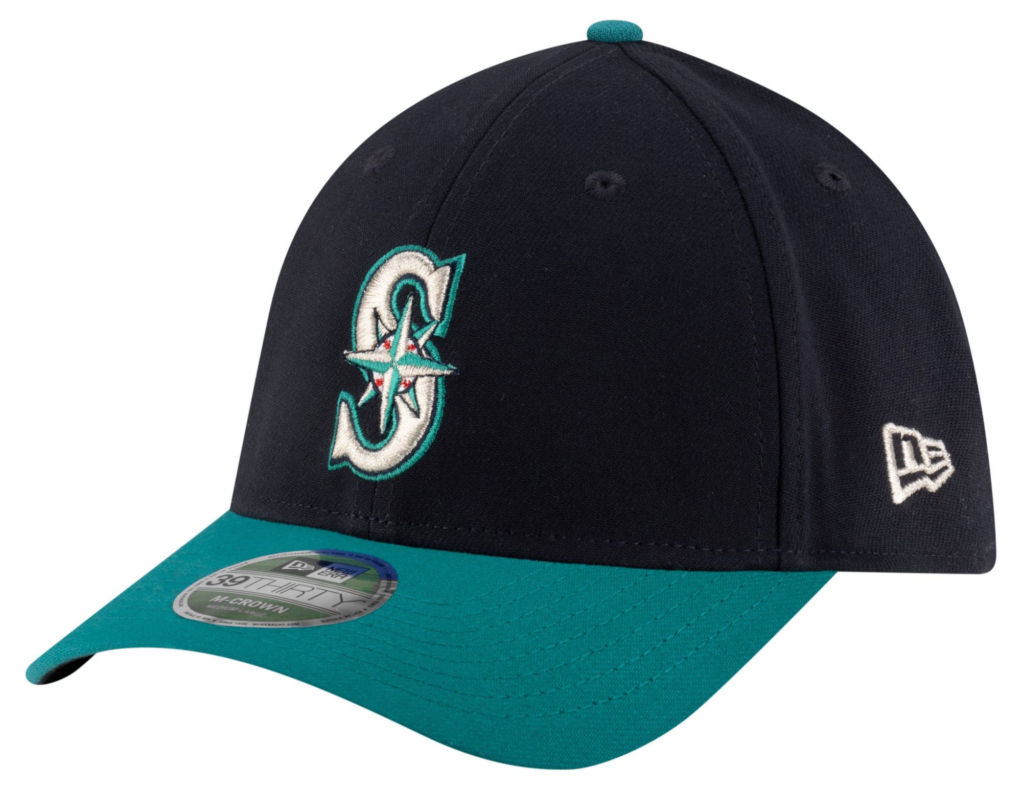 New Era Adult Seattle Mariners Navy Alternate 39Thirty Replica Player Hat