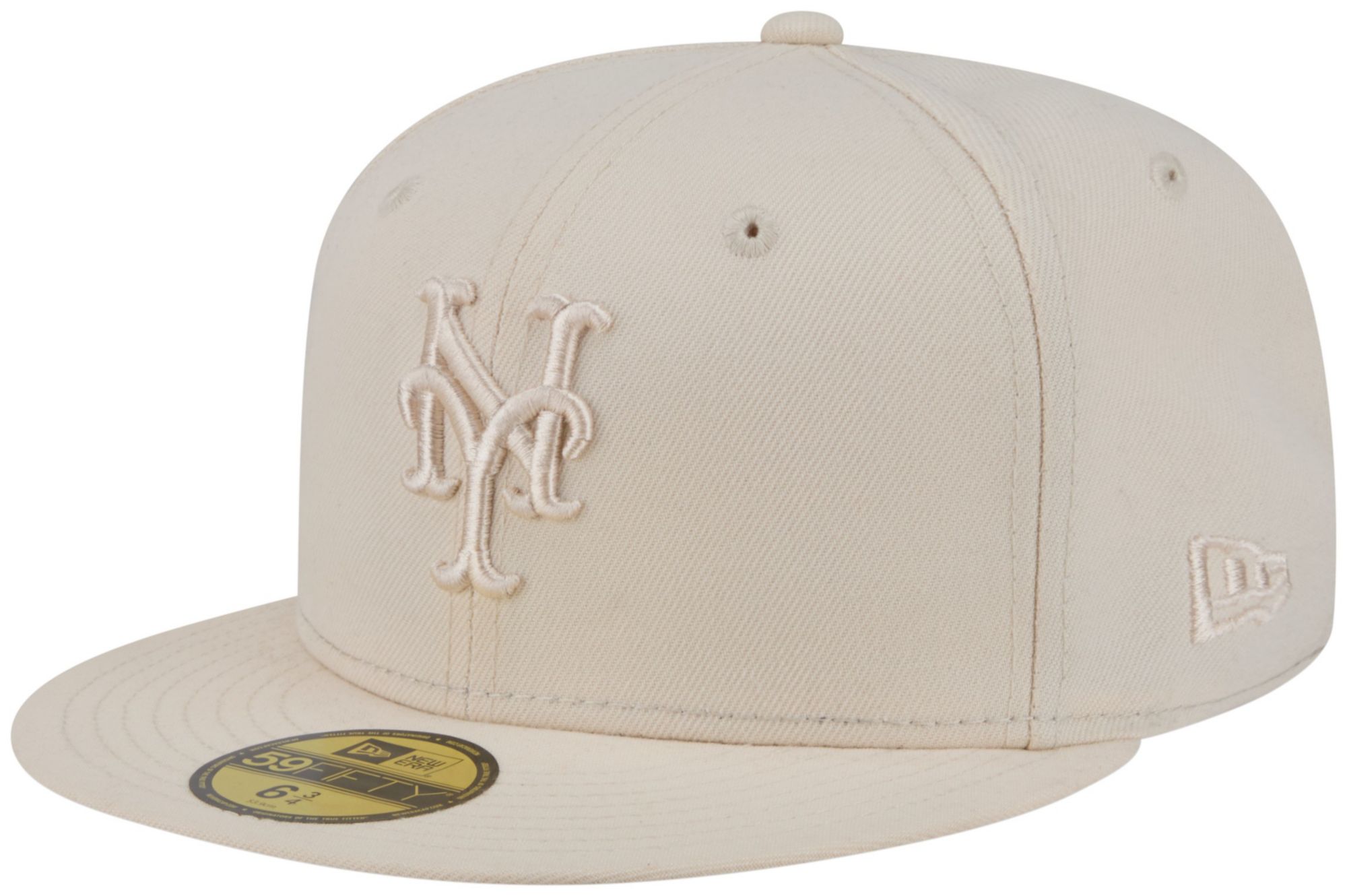 New Era Adult New York Mets Cream Color Pack 59Fifty Fitted Hat