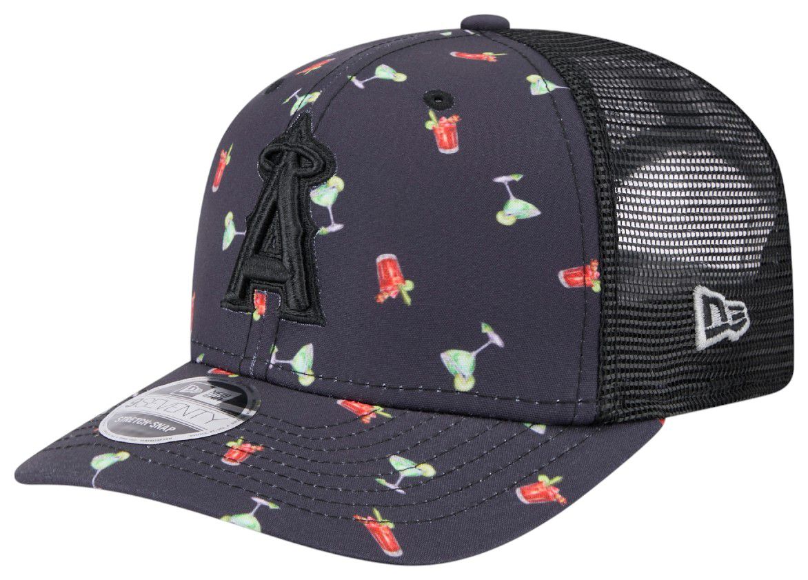 New Era Adult Los Angeles Angels Black Pattern 9Seventy Adjustable Hat