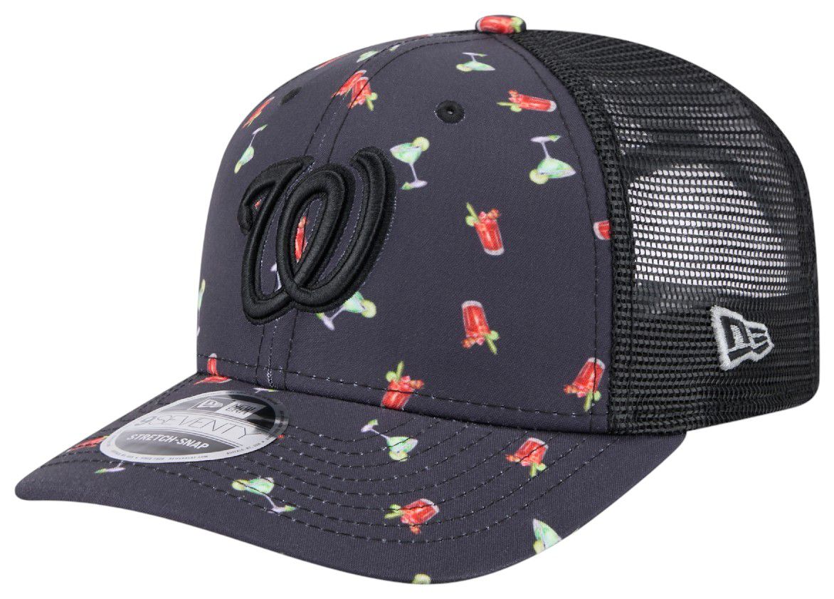 New Era Adult Washington Nationals Black Pattern 9Seventy Adjustable Hat