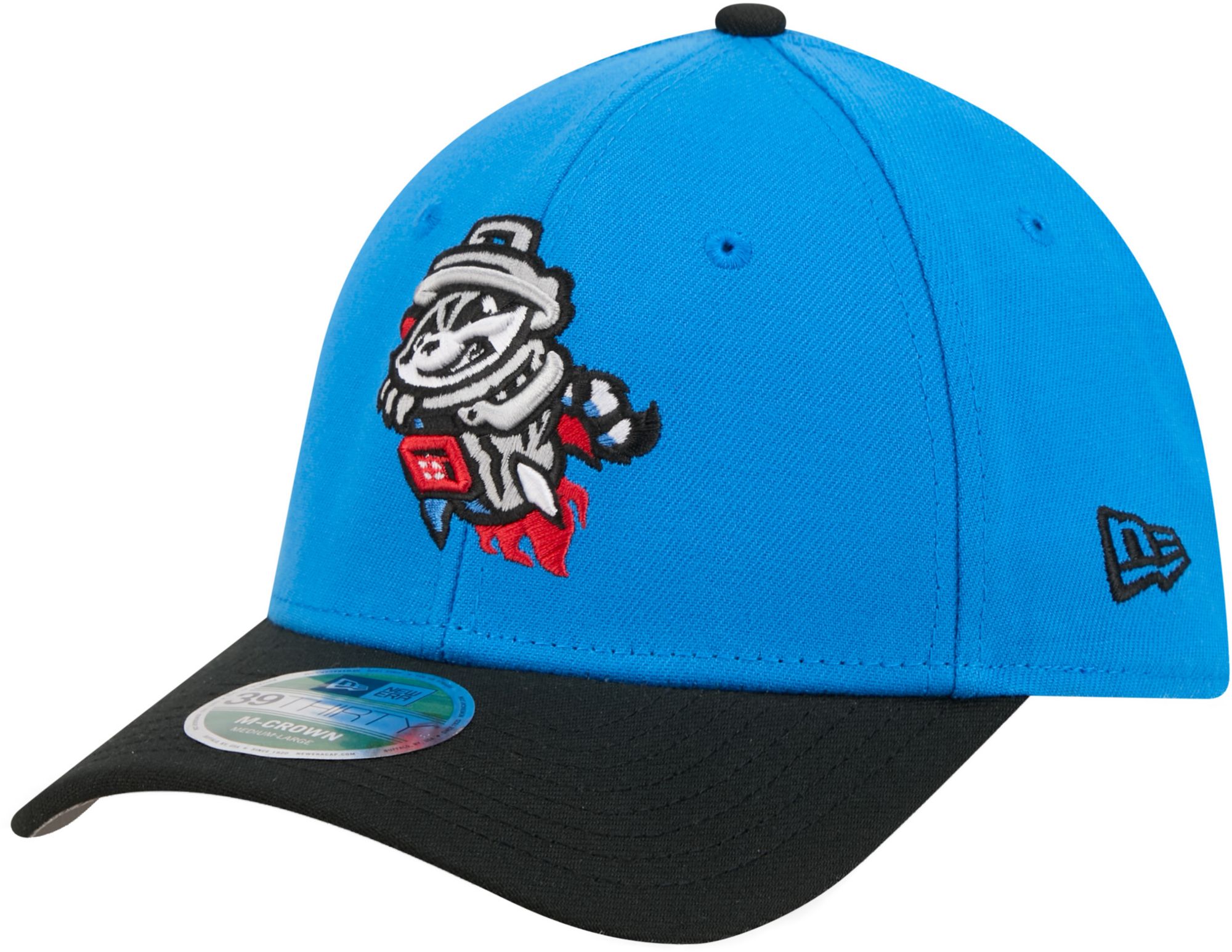 New Era Adult Rocket City Trash Pandas Light Blue Replica 39Thirty Adjustable Hat