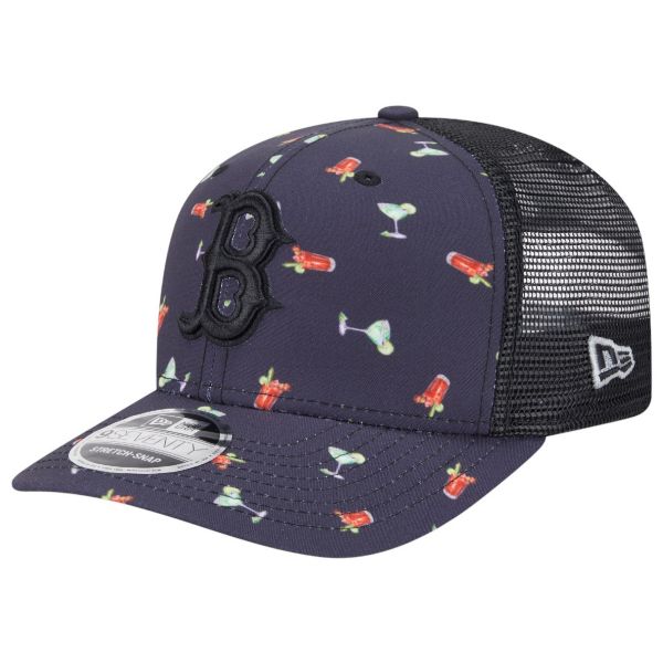 New Era Adult Boston Red Sox Black Pattern 9Seventy Adjustable Hat