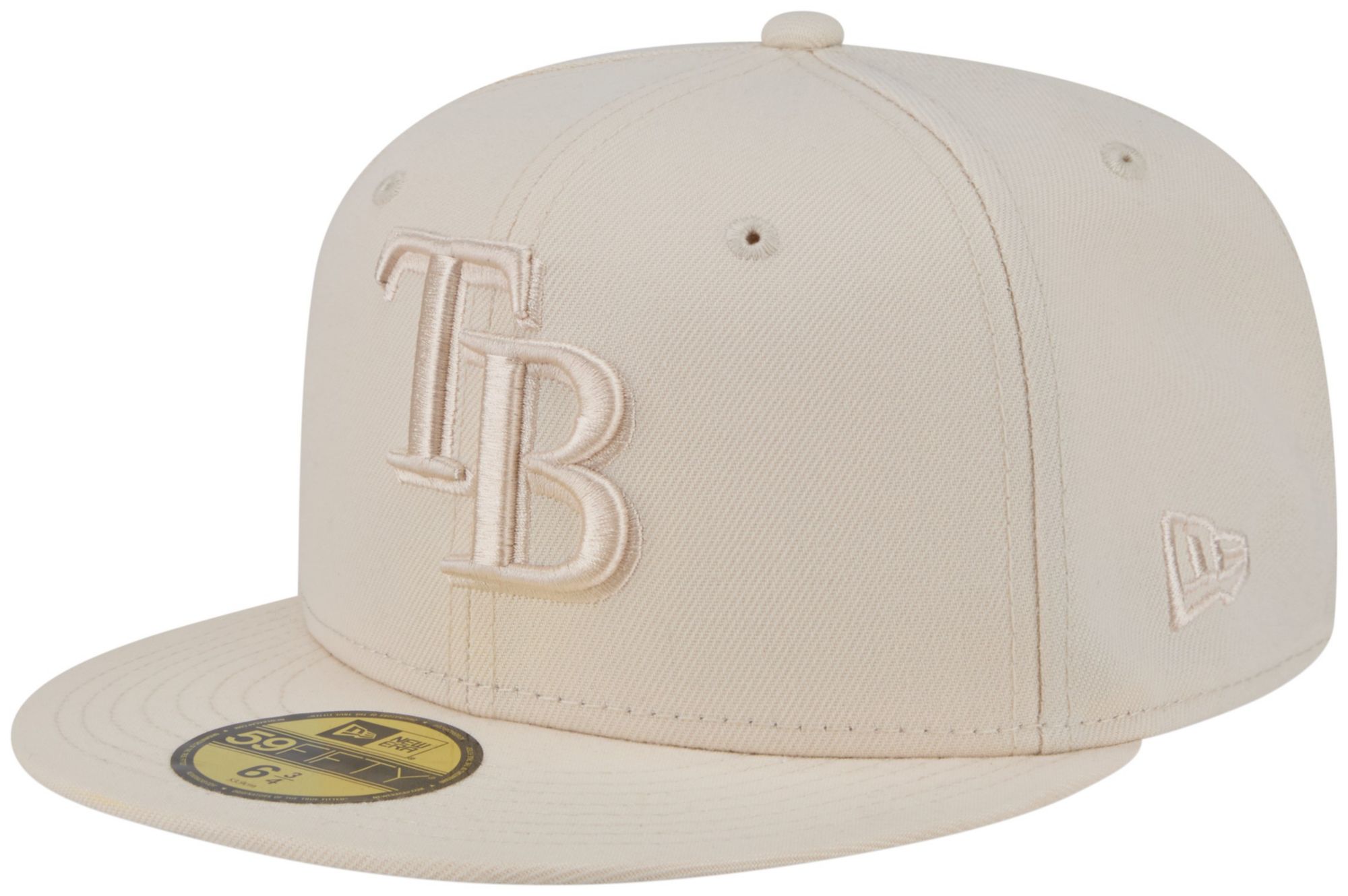 New Era Adult Tampa Bay Rays Cream Color Pack 59Fifty Fitted Hat