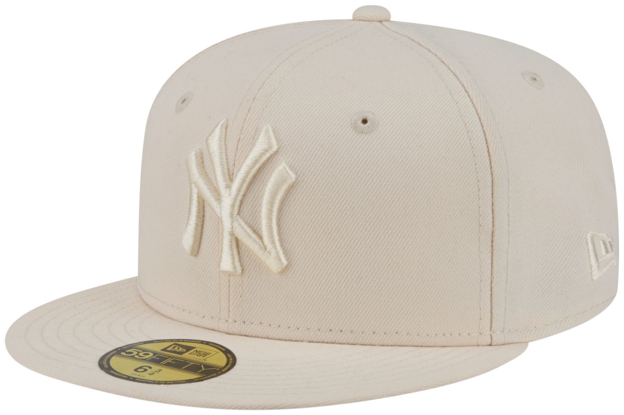 New Era Adult New York Yankees Cream Color Pack 59Fifty Fitted Hat