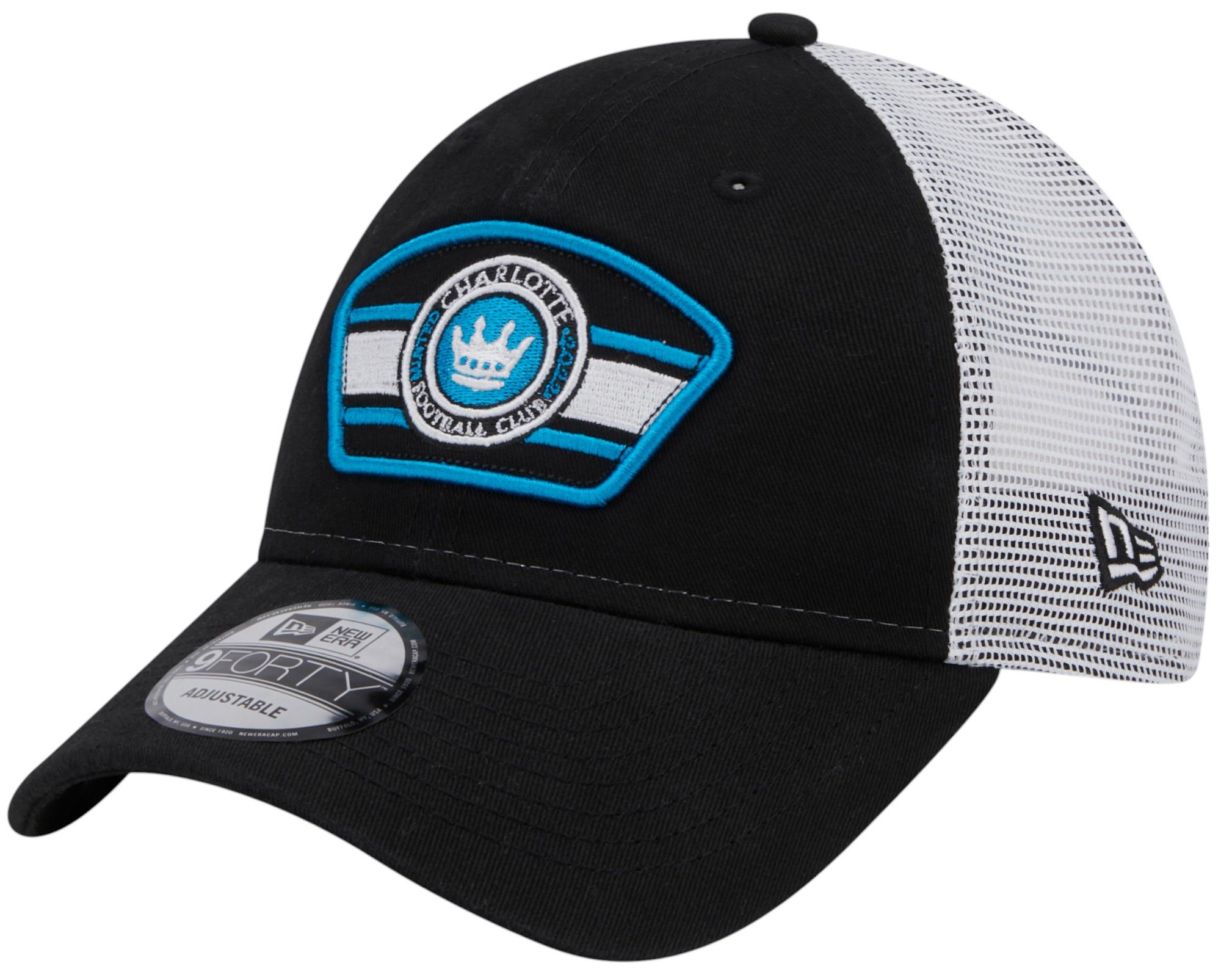 New Era Adult Charlotte FC Blue Logo 9Forty Trucker Adjustable Hat