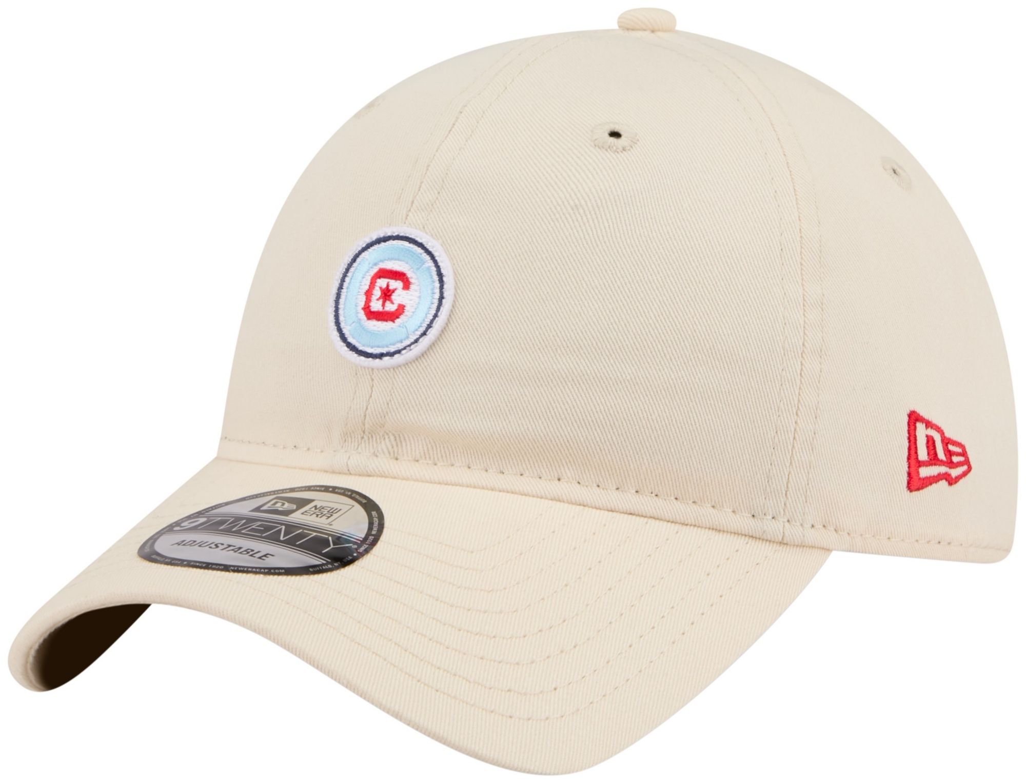 New Era Adult Chicago Fire Light Beige Logo 9Twenty Adjustable Hat